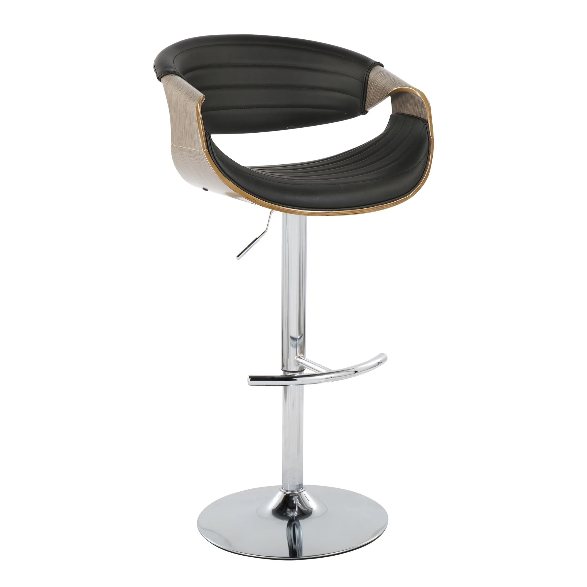Symphony Adjustable Barstool - Set of 2 By LumiSource - BS-SYMPPU-RT2 CHRLGYBK2 - Image 5