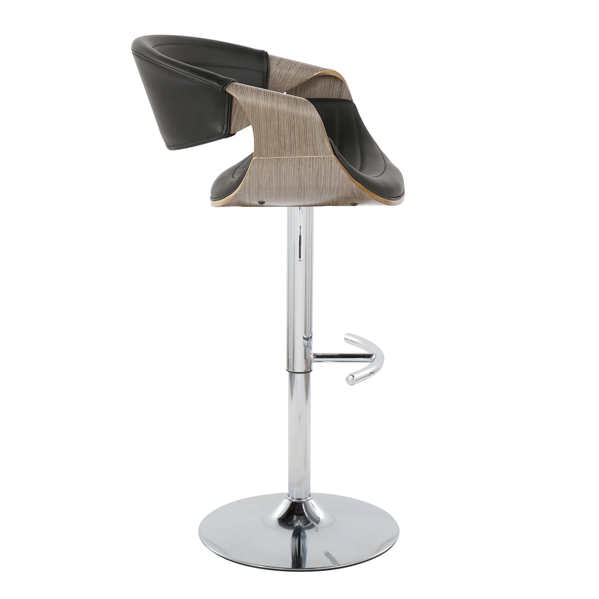 Symphony Adjustable Barstool - Set of 2 By LumiSource - BS-SYMPPU-RT2 CHRLGYBK2 - Image 6