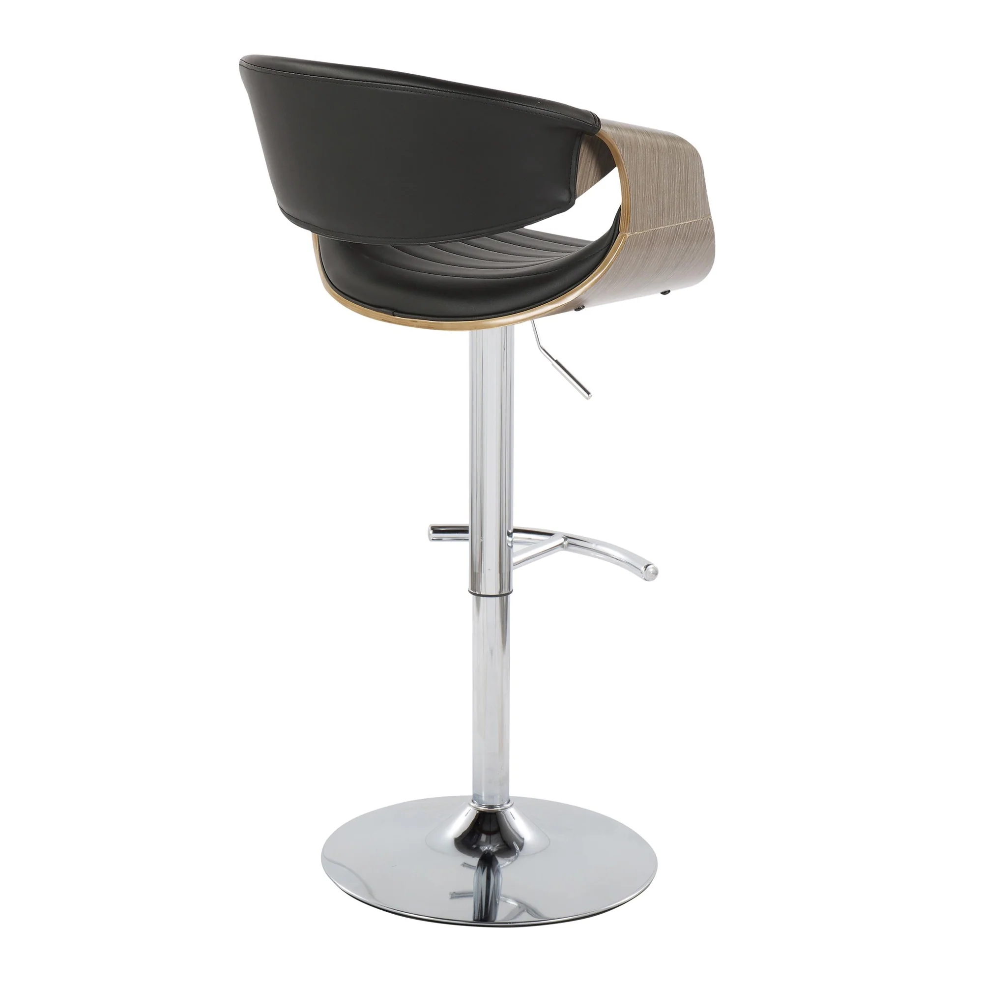Symphony Adjustable Barstool - Set of 2 By LumiSource - BS-SYMPPU-RT2 CHRLGYBK2 - Image 7
