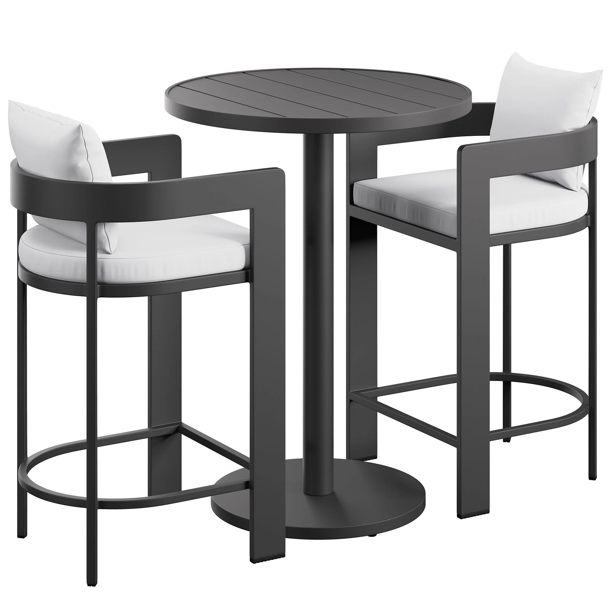 Tahoe 3-Piece Outdoor Patio Aluminum Bar Set by Modway - Image 15