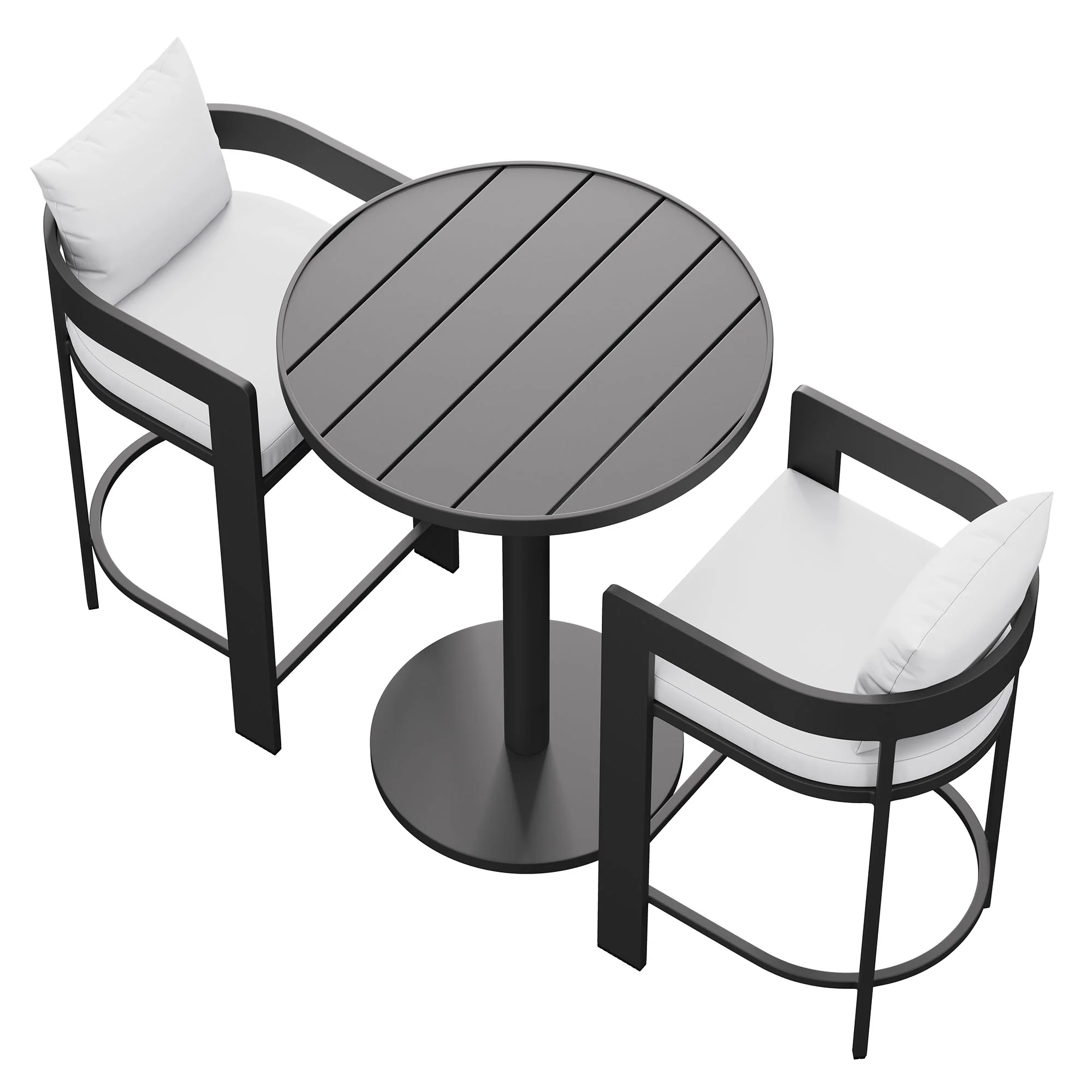 Tahoe 3-Piece Outdoor Patio Aluminum Bar Set by Modway - Image 16