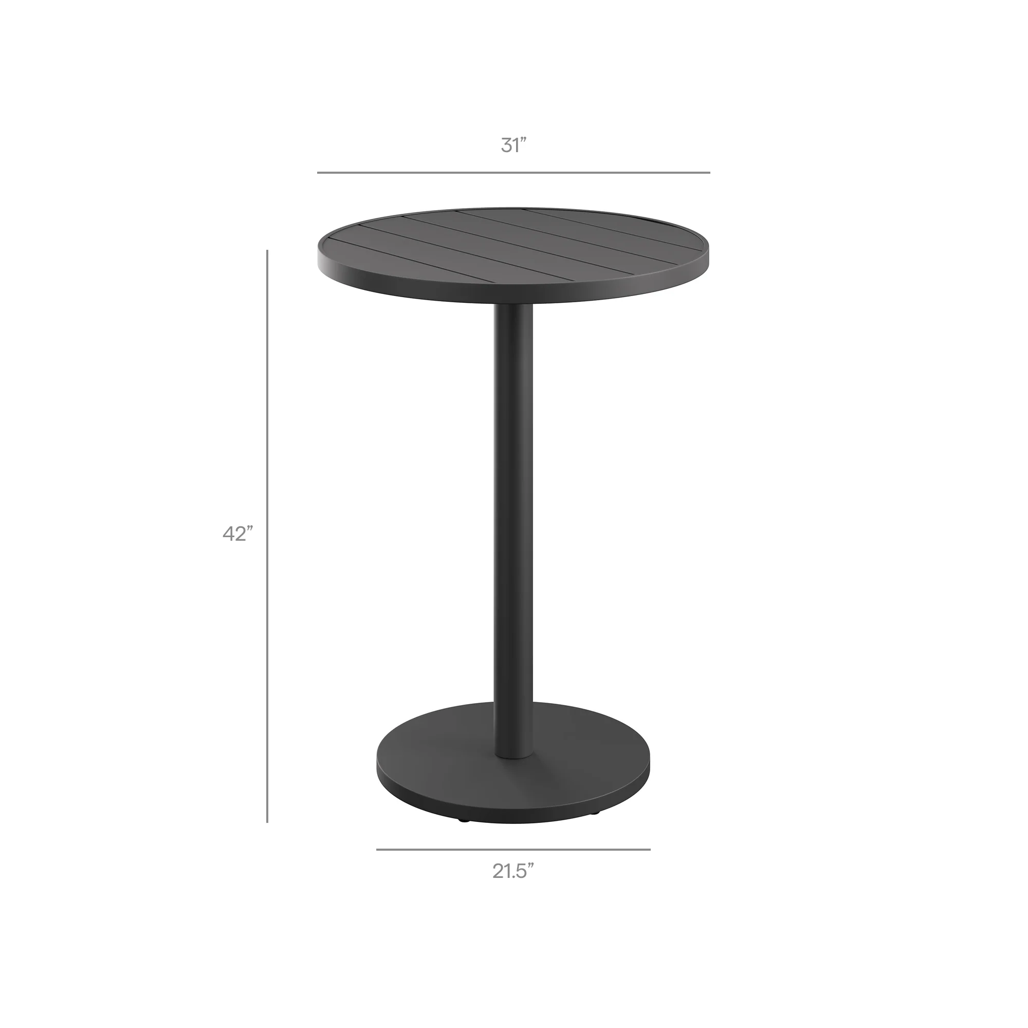 Tahoe 3-Piece Outdoor Patio Aluminum Bar Set by Modway - Image 6
