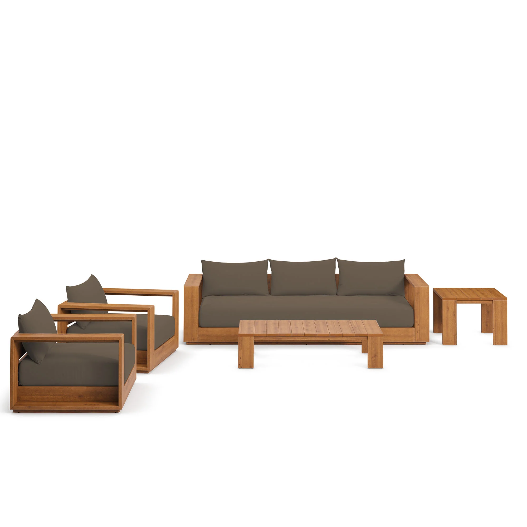 Tahoe 5-Piece Outdoor Patio Acacia Wood Furniture Set by Modway - Image 2