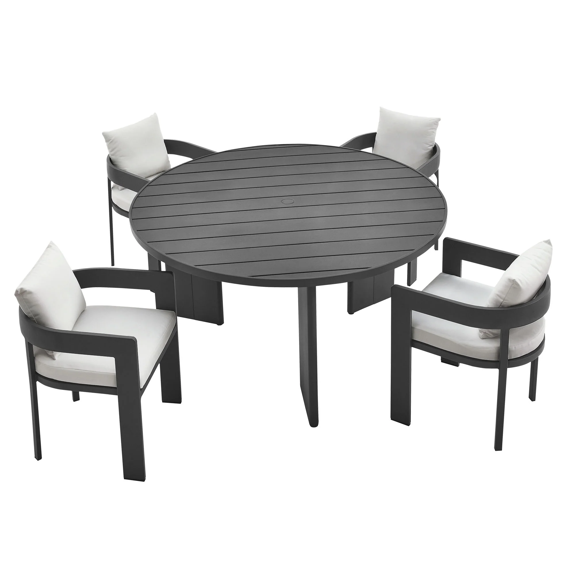 Tahoe 5-Piece Outdoor Patio Aluminum Dining Set by Modway - Image 13