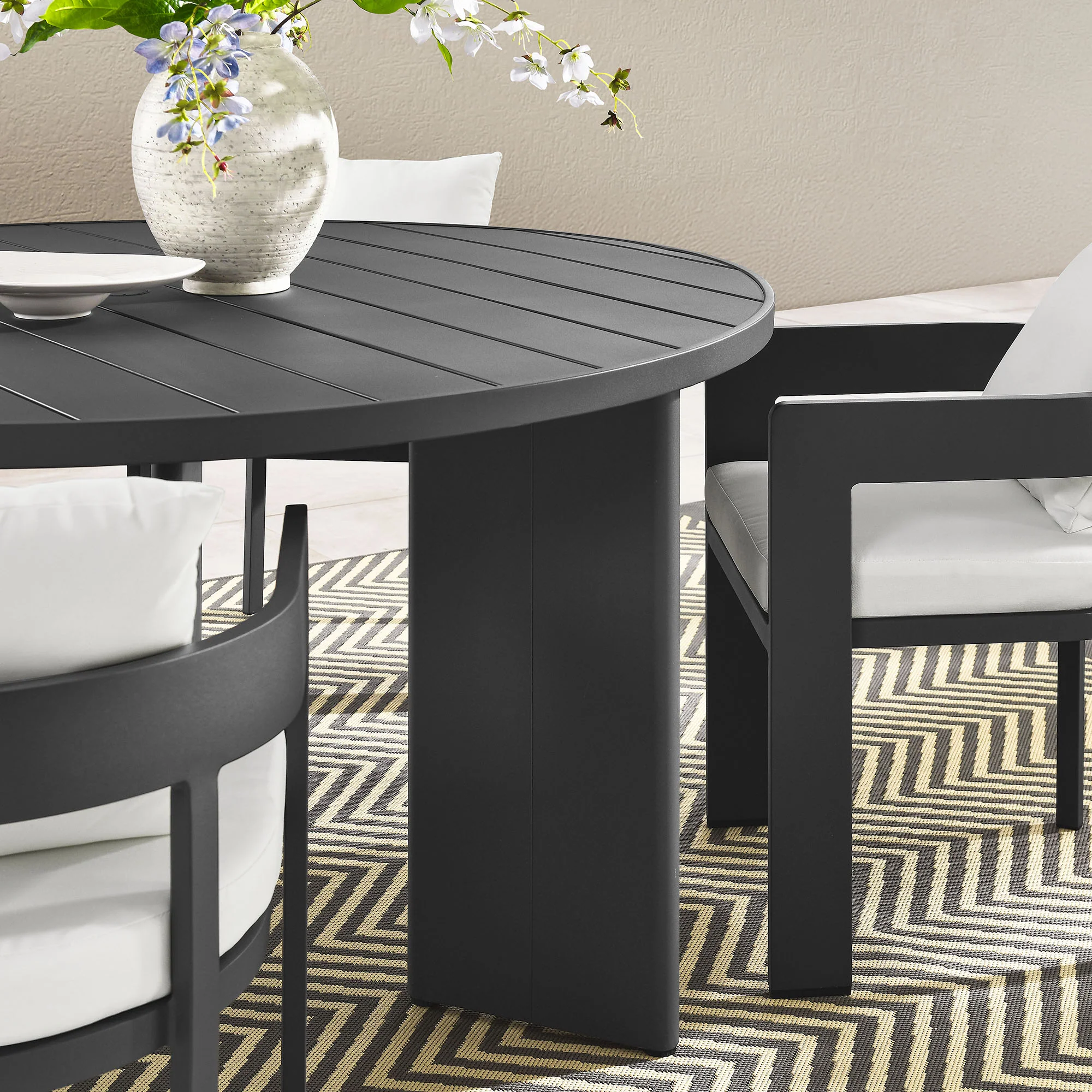 Tahoe 5-Piece Outdoor Patio Aluminum Dining Set by Modway - Image 14