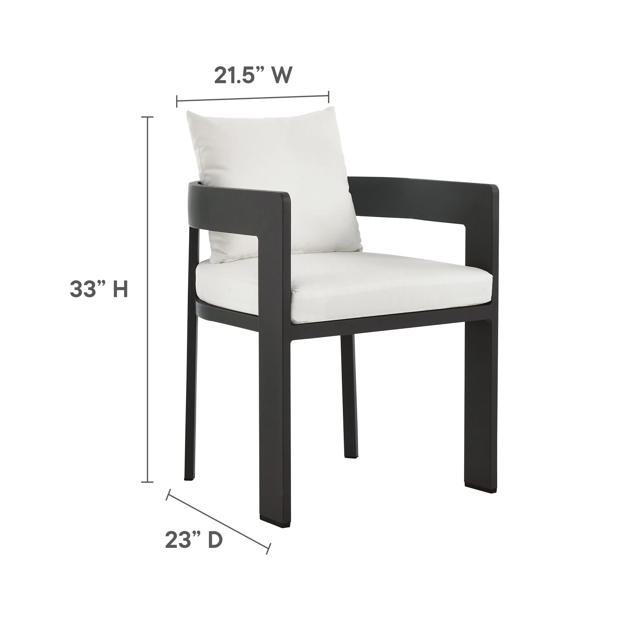 Tahoe 5-Piece Outdoor Patio Aluminum Dining Set by Modway - Image 17