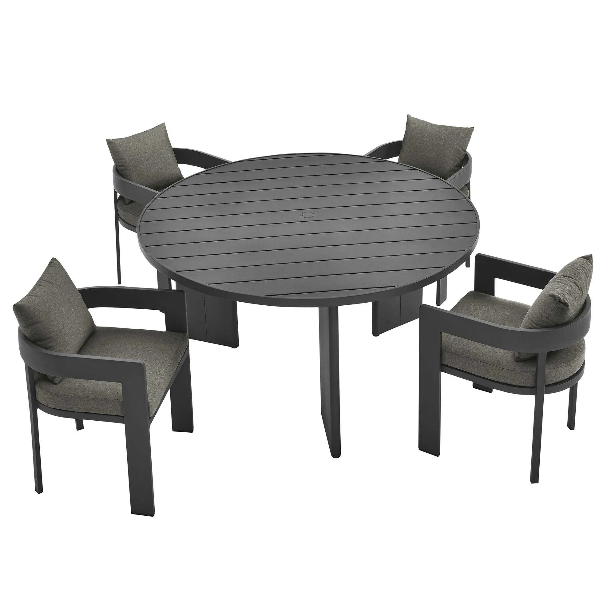 Tahoe 5-Piece Outdoor Patio Aluminum Dining Set by Modway - Image 2