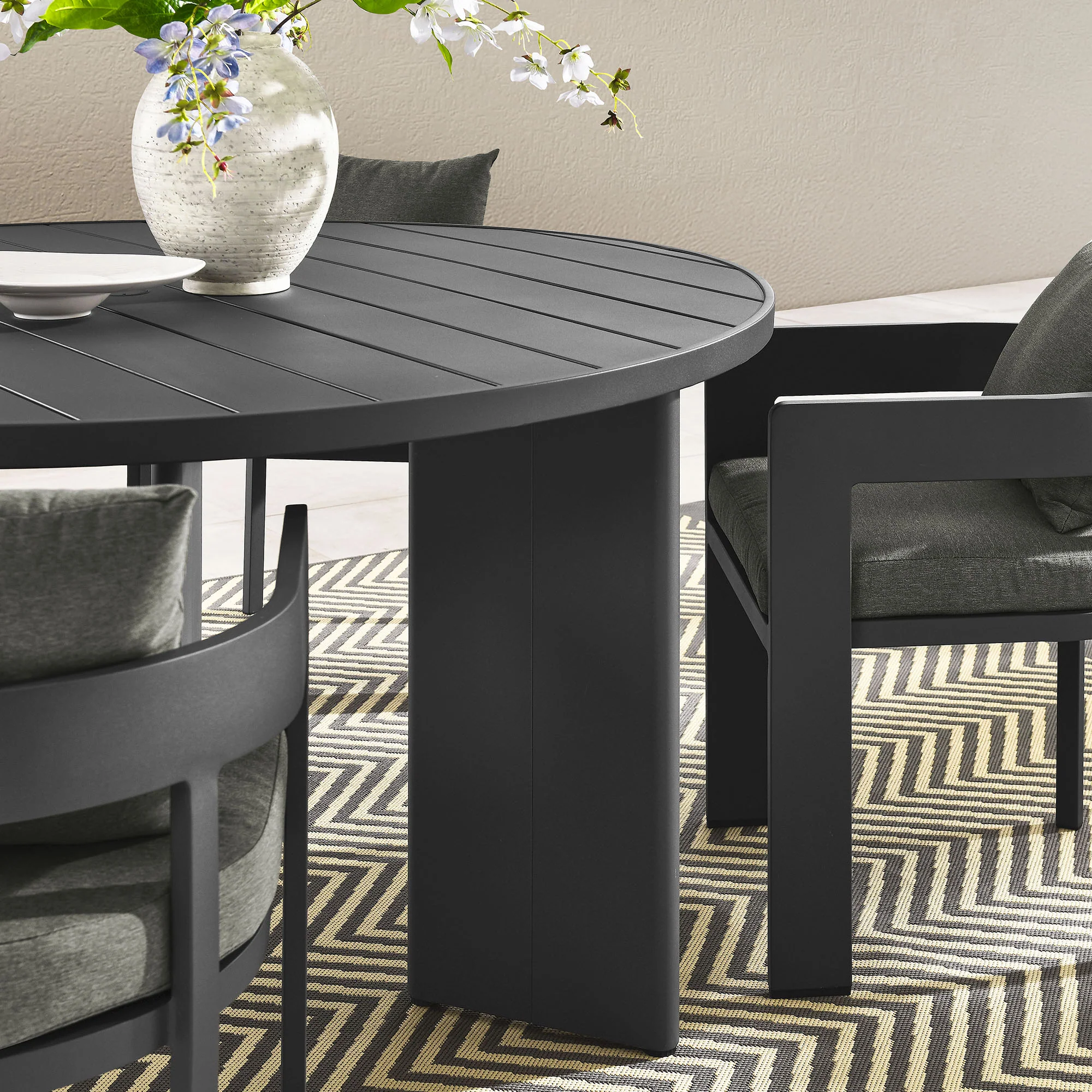 Tahoe 5-Piece Outdoor Patio Aluminum Dining Set by Modway - Image 3