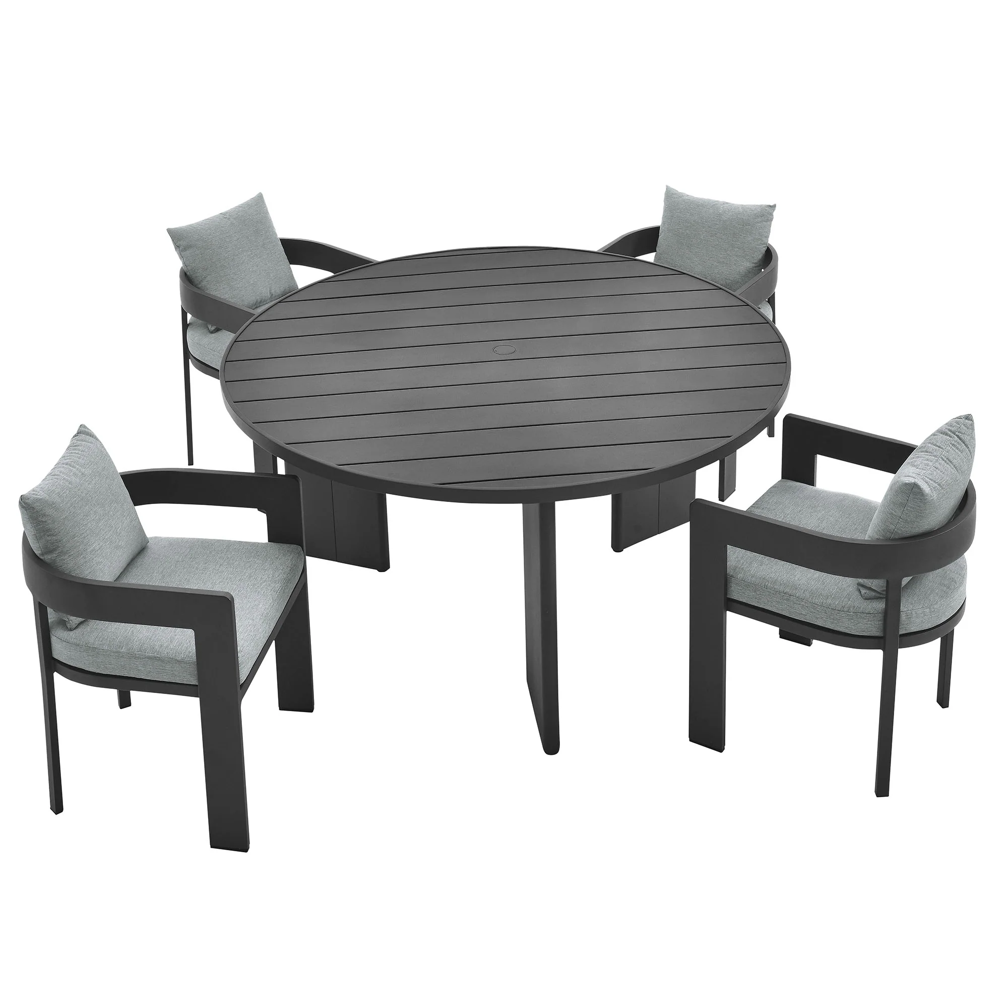 Tahoe 5-Piece Outdoor Patio Aluminum Dining Set by Modway - Image 7
