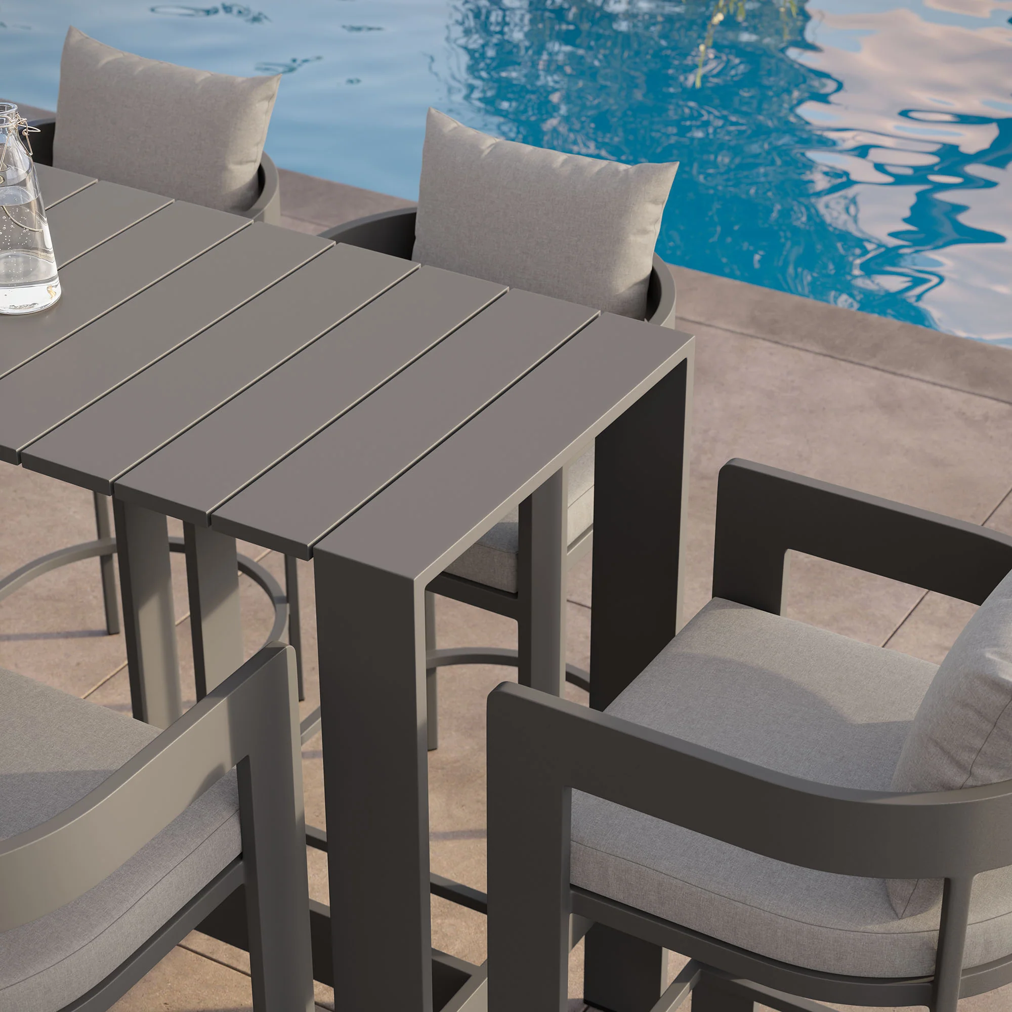Tahoe 5-Piece Outdoor Patio Bar Table Set by Modway - Image 11