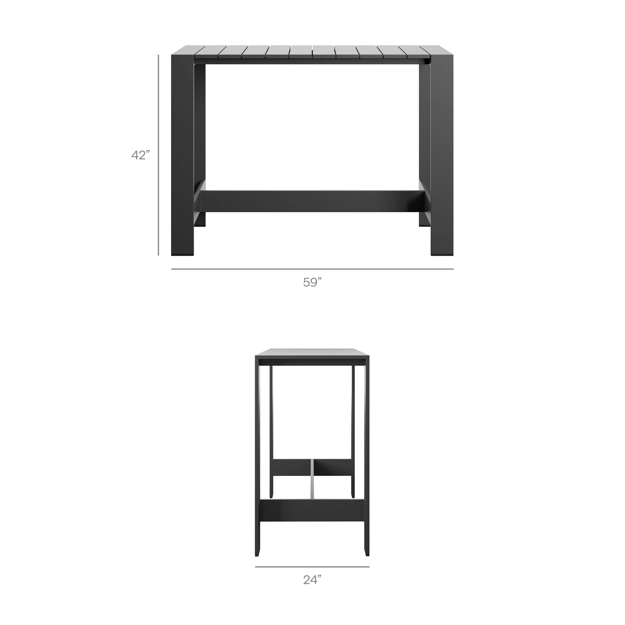 Tahoe 5-Piece Outdoor Patio Bar Table Set by Modway - Image 15