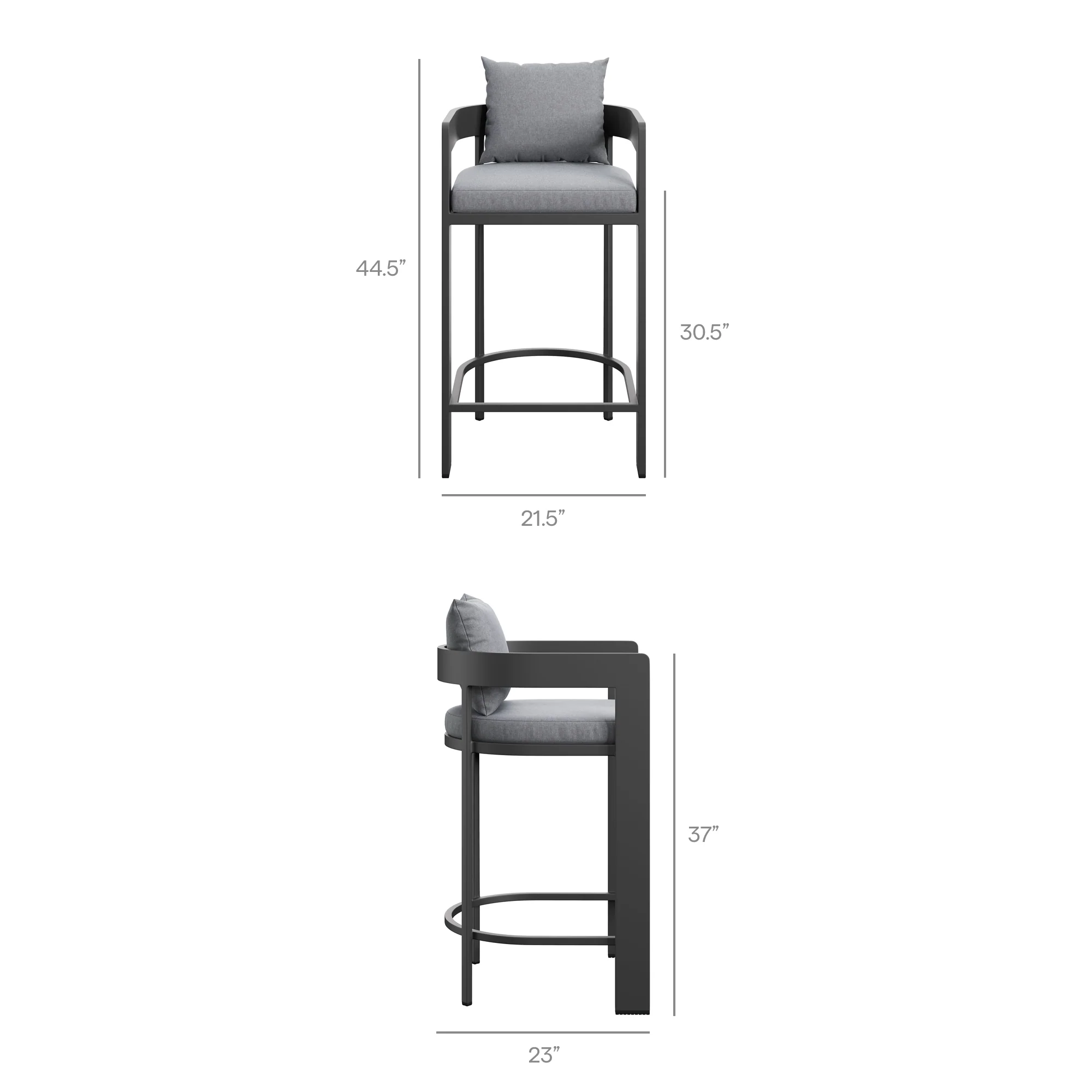 Tahoe 5-Piece Outdoor Patio Bar Table Set by Modway - Image 16