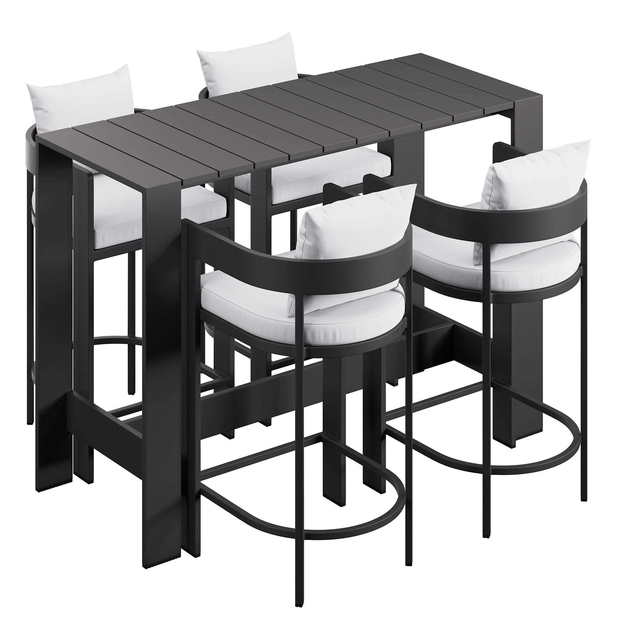 Tahoe 5-Piece Outdoor Patio Bar Table Set by Modway - Image 17