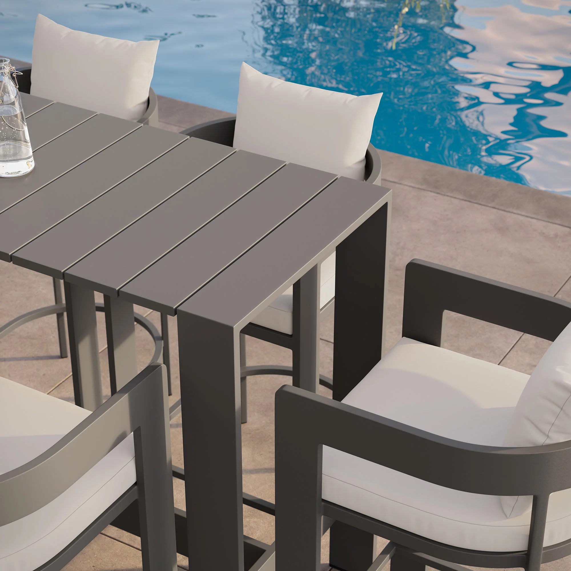 Tahoe 5-Piece Outdoor Patio Bar Table Set by Modway - Image 19
