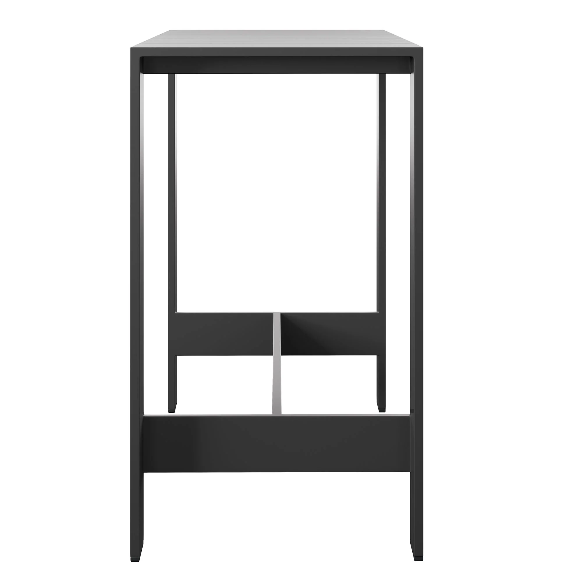 Tahoe 59 Inch Rectangle Outdoor Patio Aluminum Bar Table by Modway - Image 3