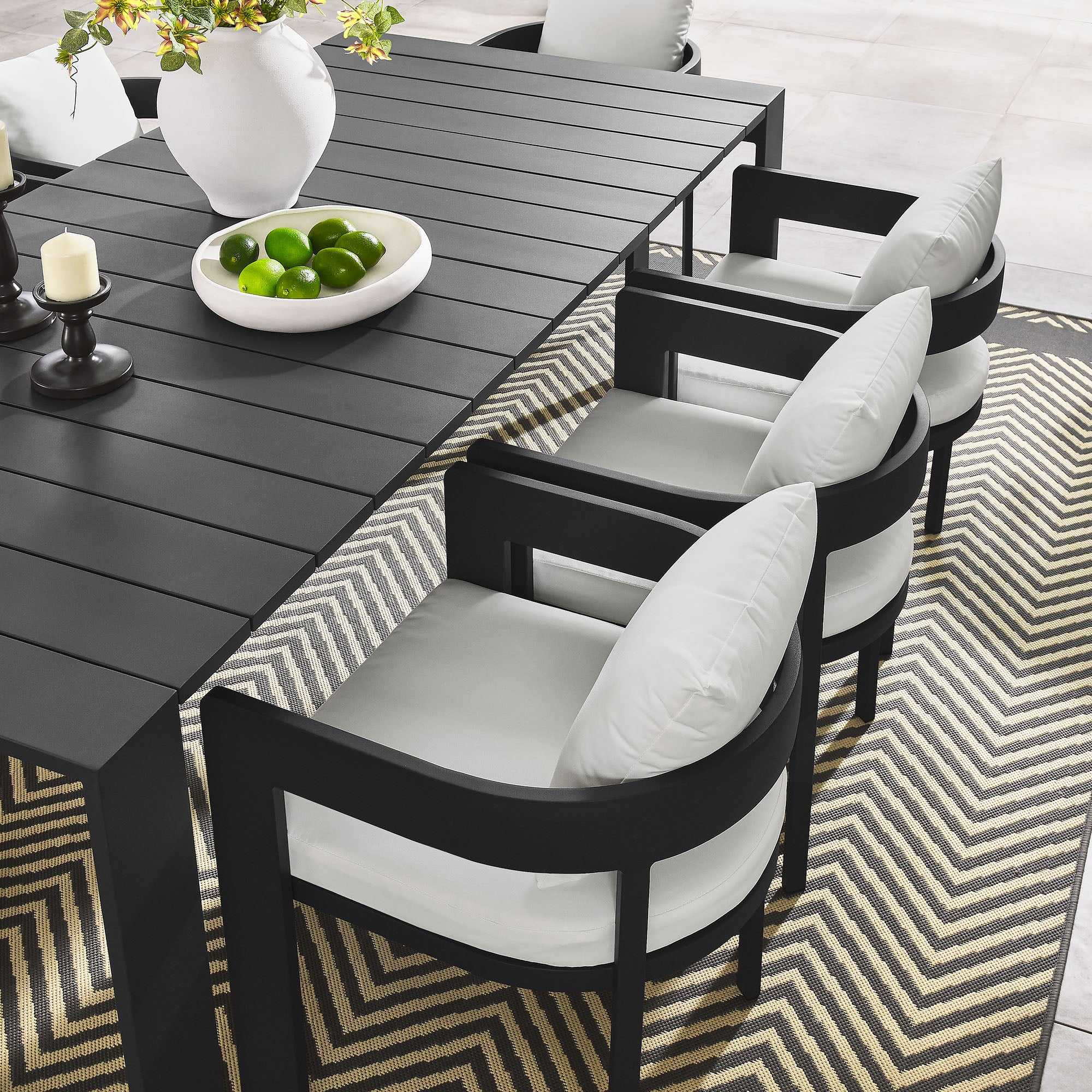 Tahoe 9-Piece Outdoor Patio Aluminum Dining Set by Modway - Image 14