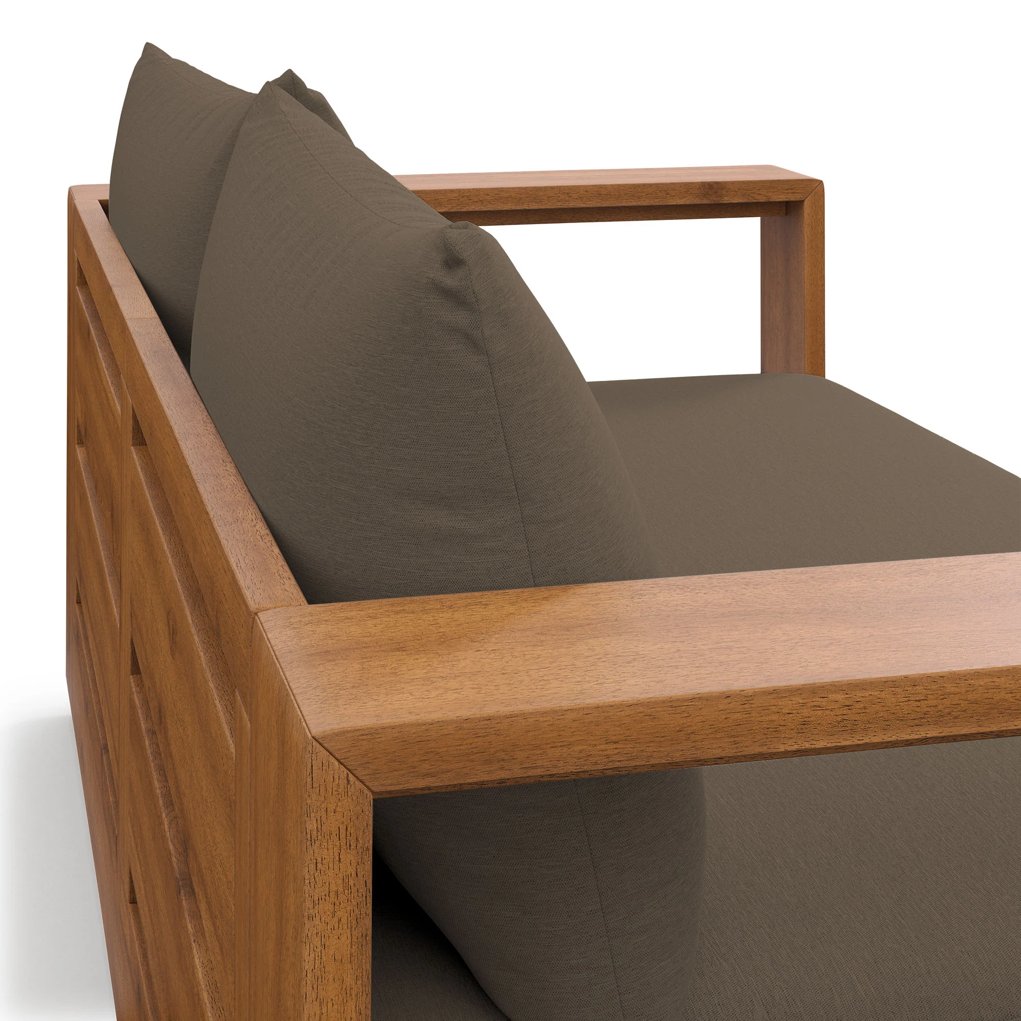 Tahoe Acacia Wood Outdoor Patio Acacia Wood Loveseat by Modway - Image 6