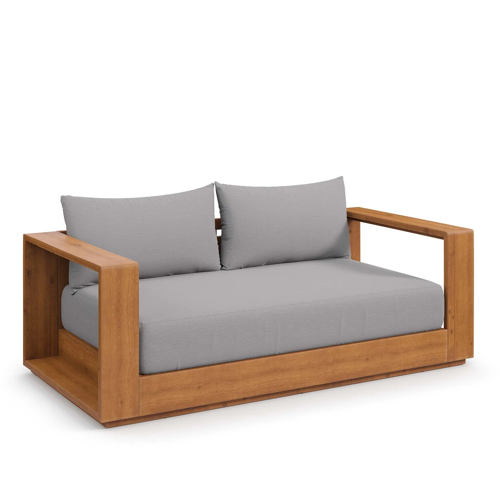 Tahoe Acacia Wood Outdoor Patio Acacia Wood Loveseat By Modway - EEI-6783 - Image 2