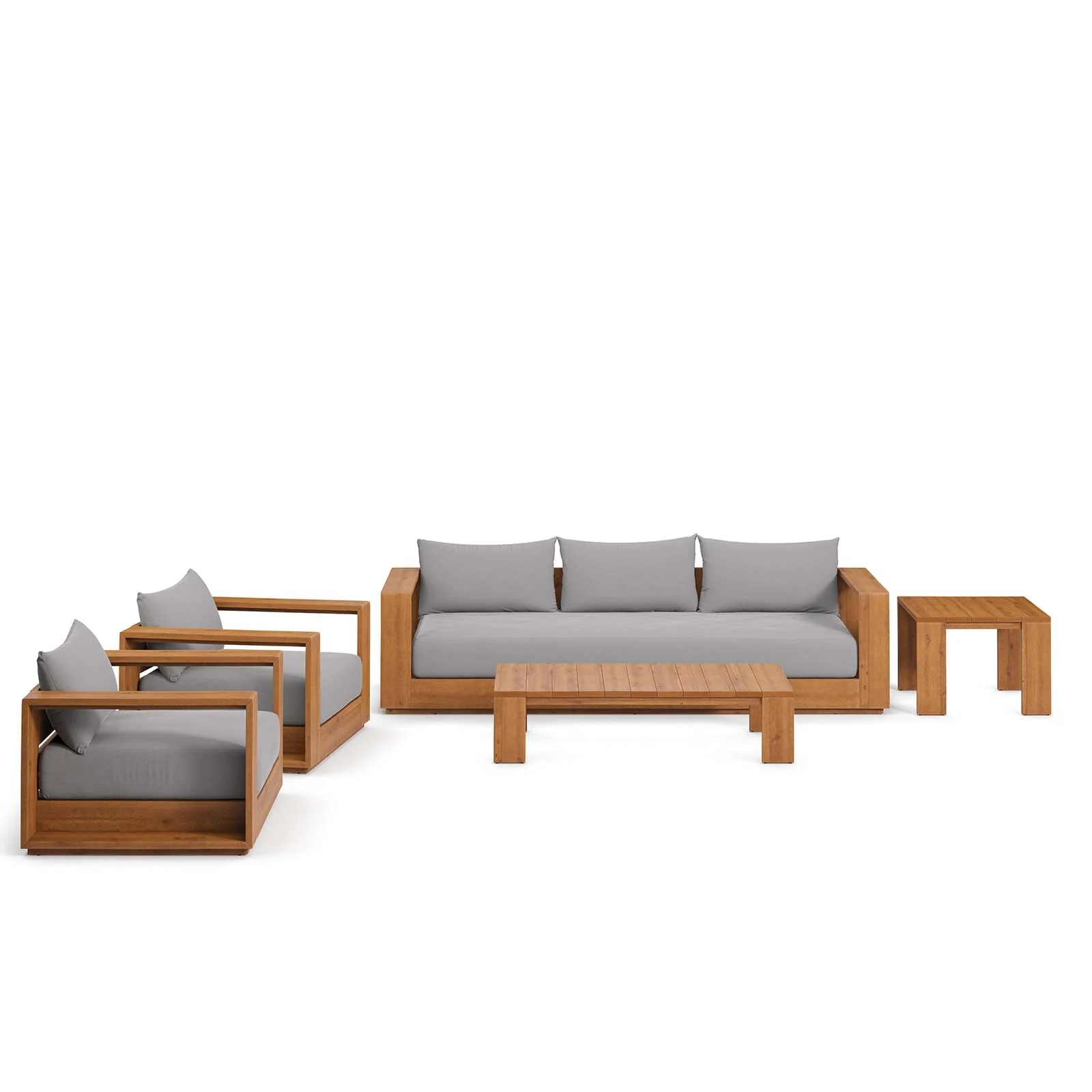 Tahoe Outdoor Patio Acacia Wood 5-Piece Furniture Set By Modway - EEI-6801 - Image 2