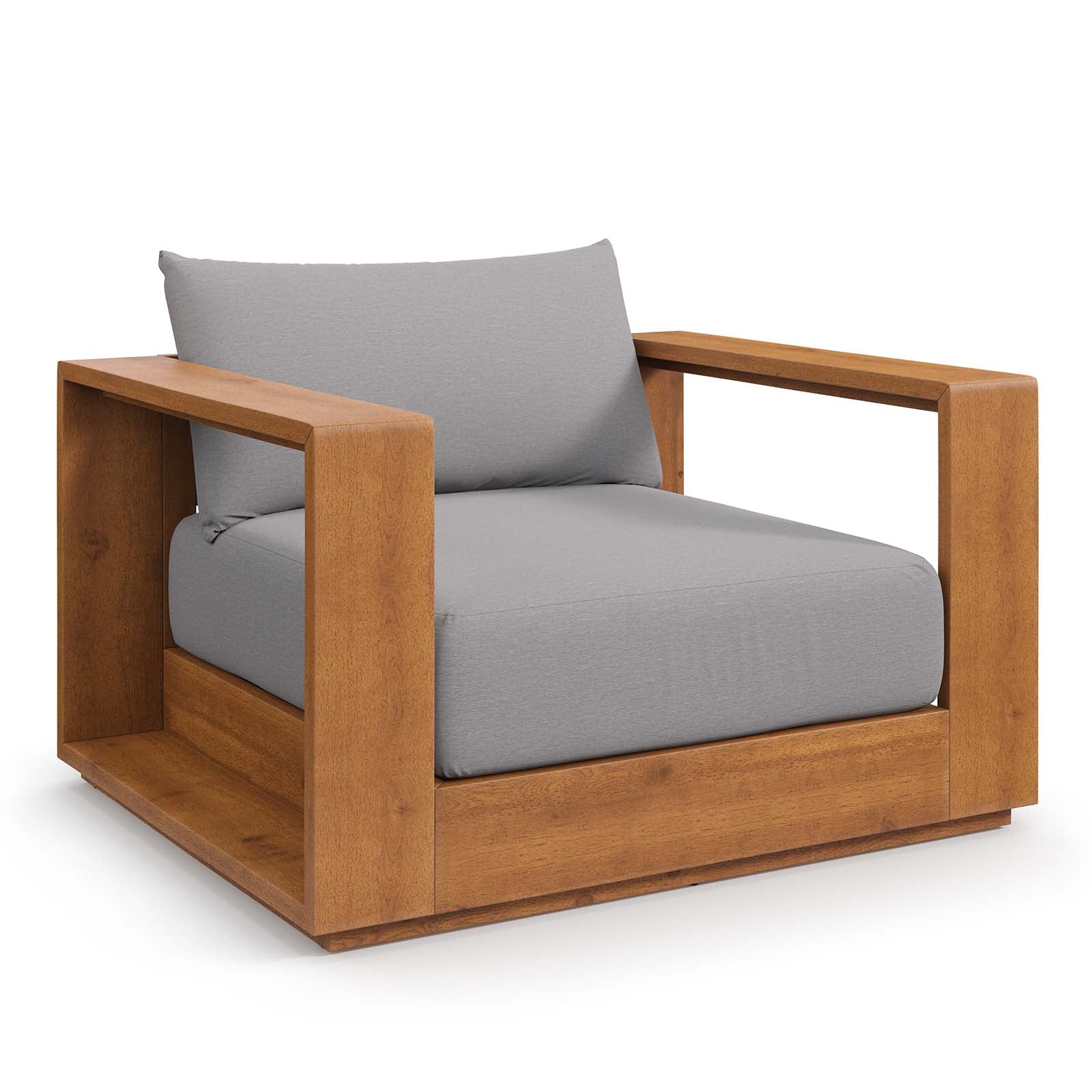 Tahoe Outdoor Patio Acacia Wood Chair By Modway - EEI-6782 - Image 2