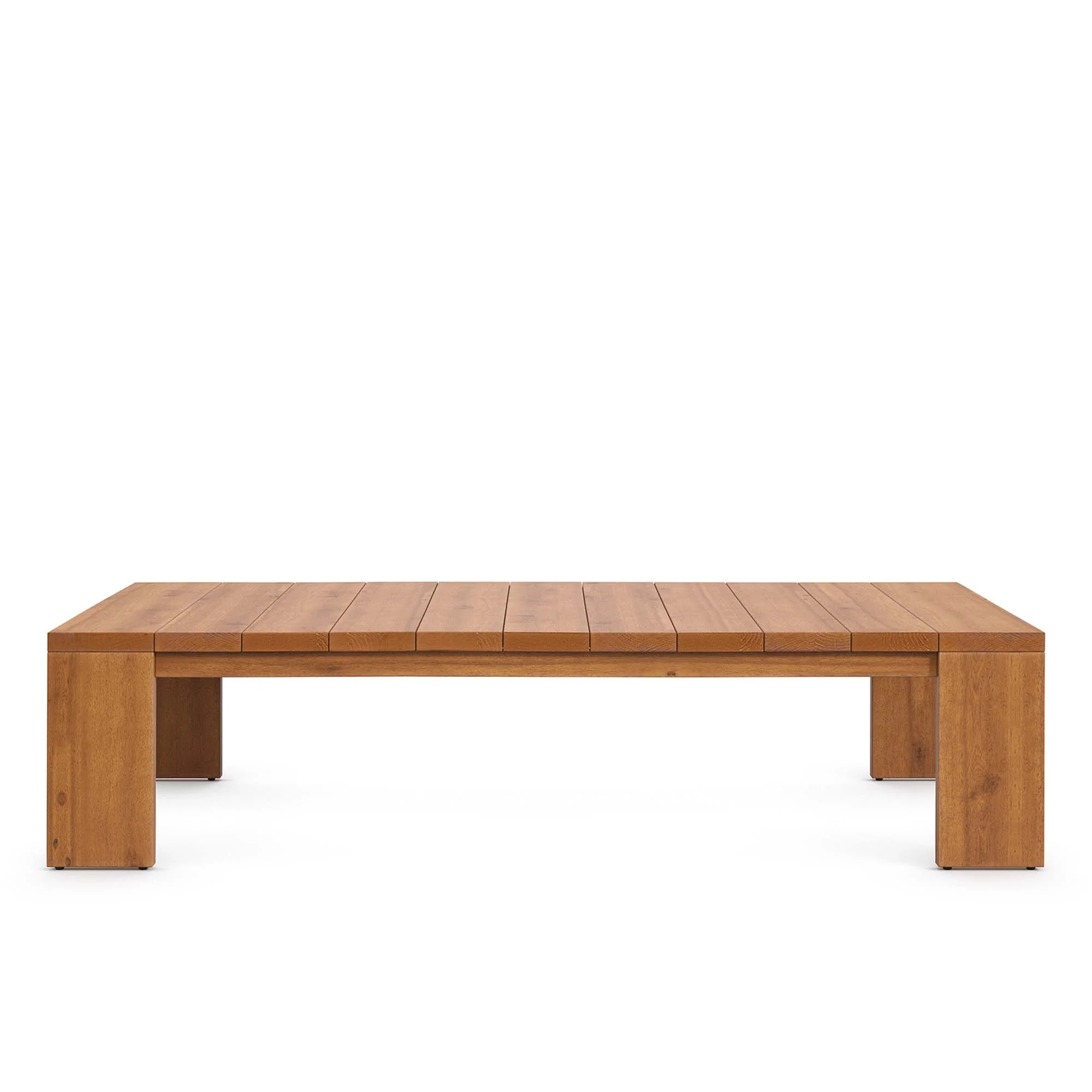 Tahoe Outdoor Patio Acacia Wood Ottoman by Modway - Image 13