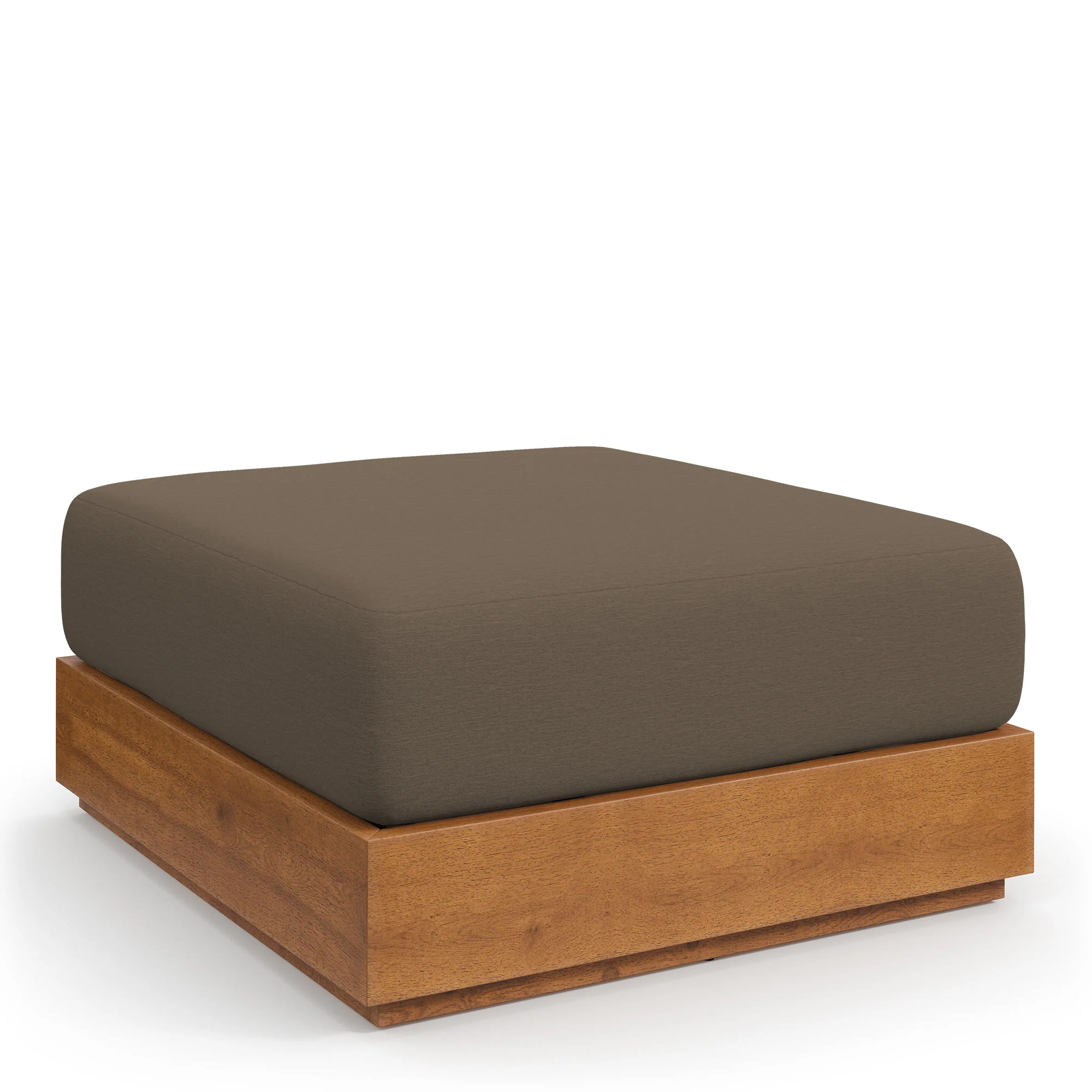 Tahoe Outdoor Patio Acacia Wood Ottoman by Modway - Image 2