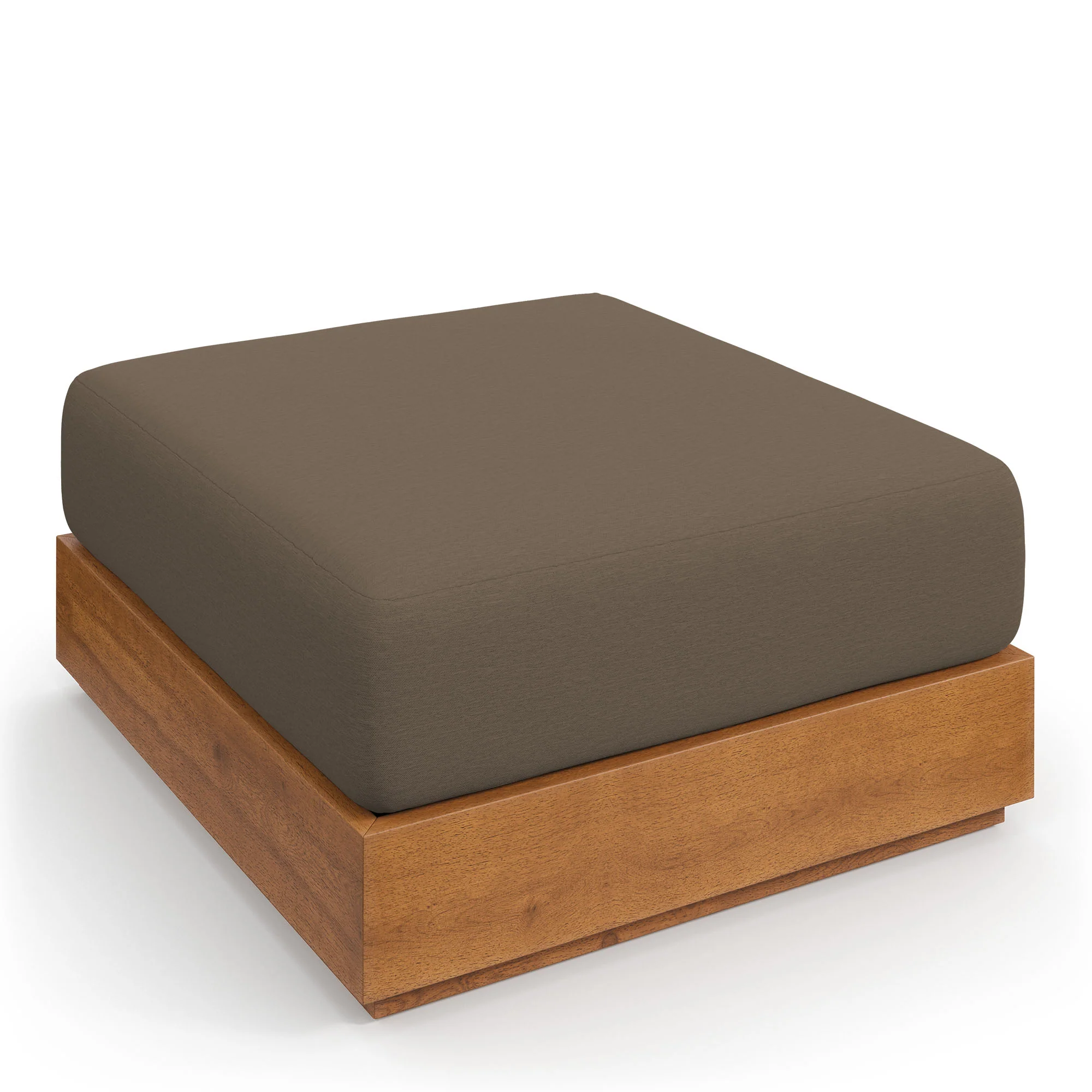 Tahoe Outdoor Patio Acacia Wood Ottoman by Modway - Image 4