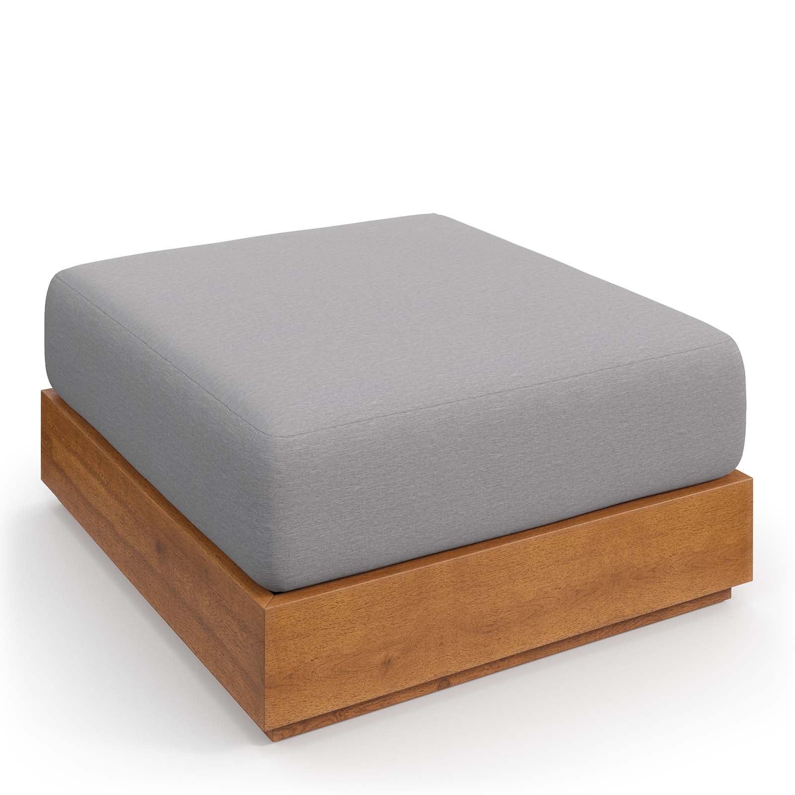 Tahoe Outdoor Patio Acacia Wood Ottoman By Modway - EEI-6785 - Image 3
