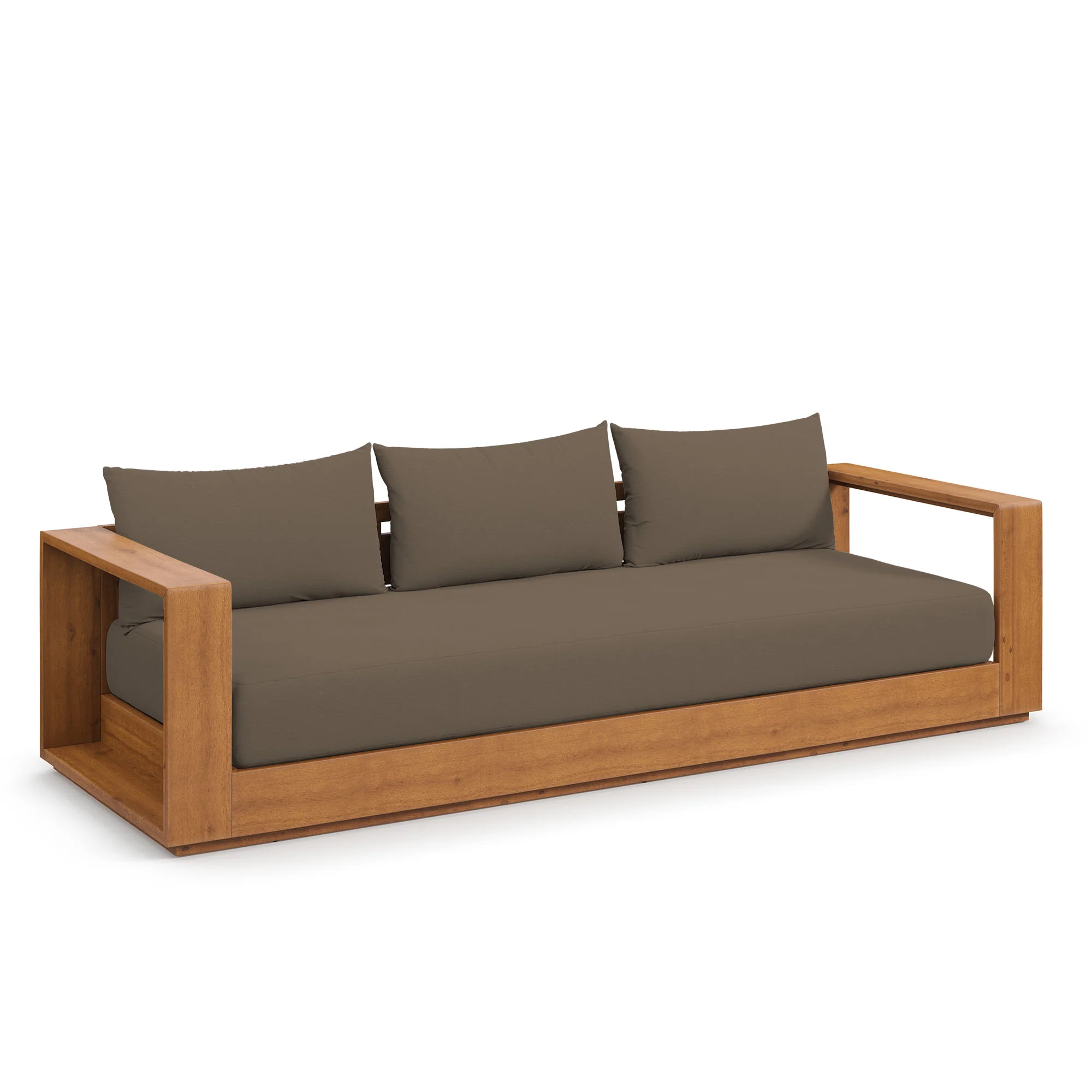 Tahoe Outdoor Patio Acacia Wood Sofa by Modway - Image 2