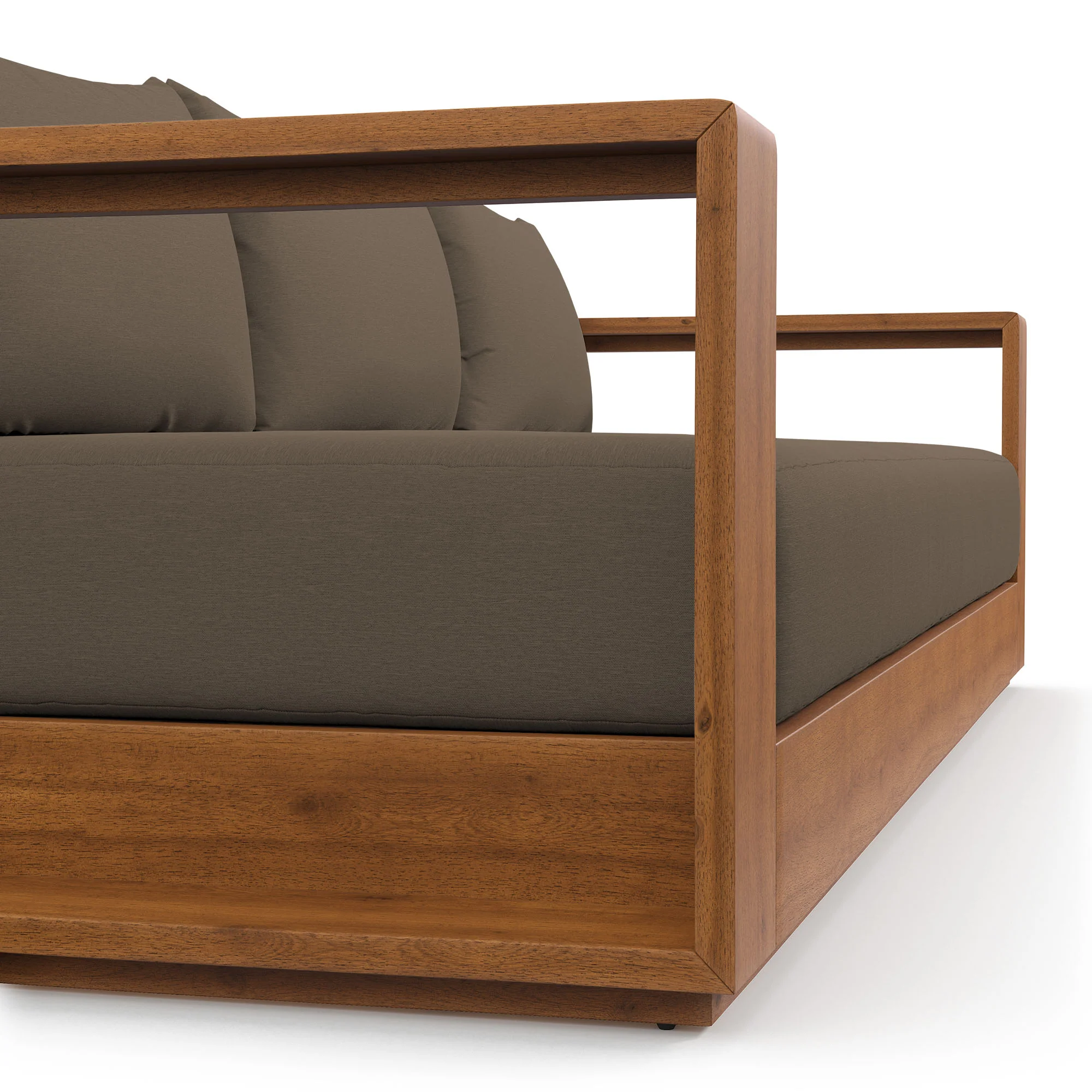 Tahoe Outdoor Patio Acacia Wood Sofa by Modway - Image 6