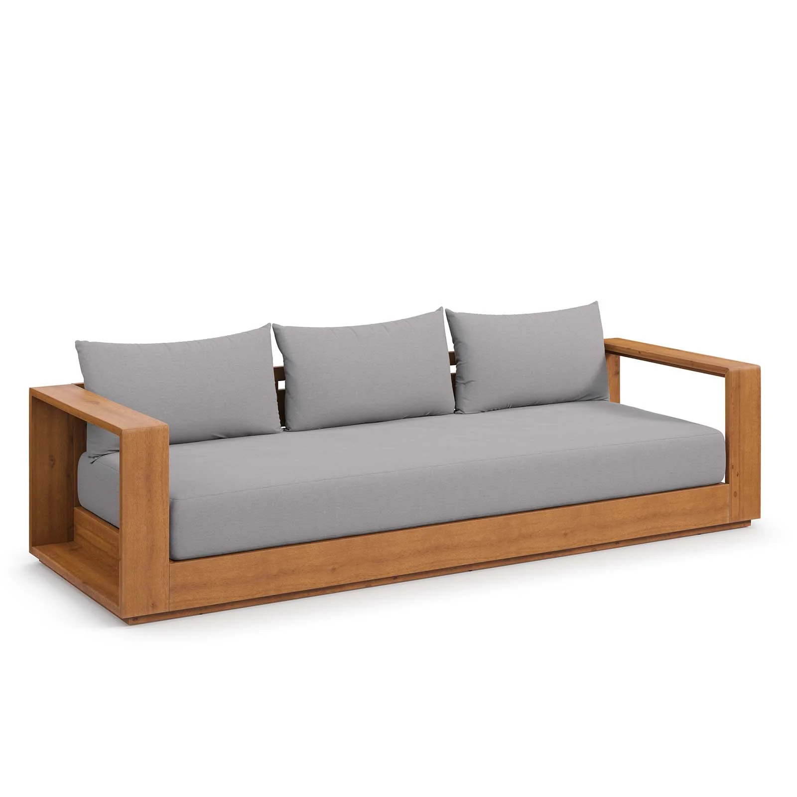 Tahoe Outdoor Patio Acacia Wood Sofa By Modway - EEI-6784 - Image 2