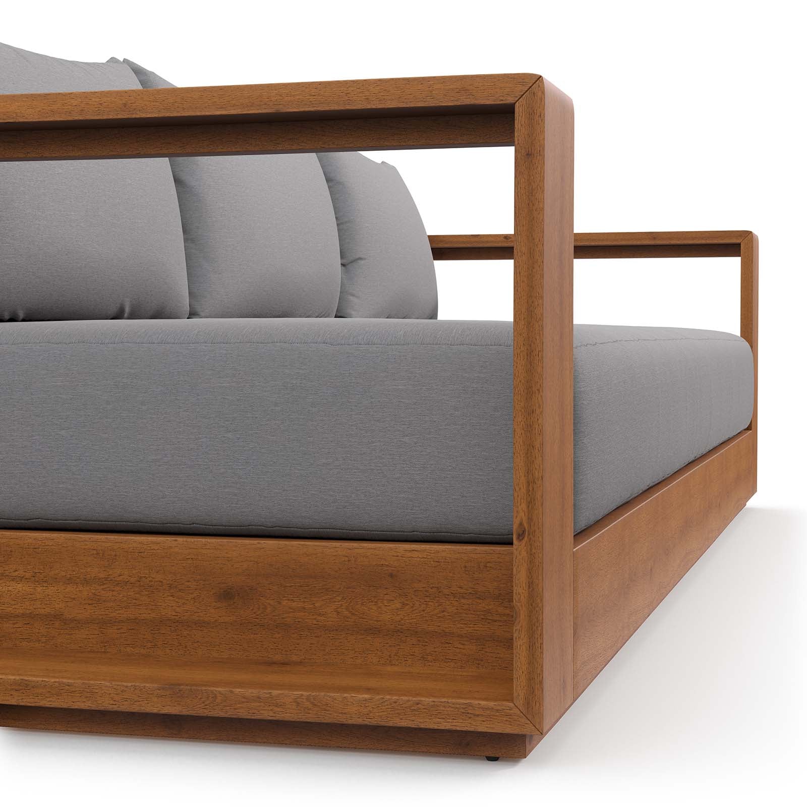 Tahoe Outdoor Patio Acacia Wood Sofa By Modway - EEI-6784 - Image 6