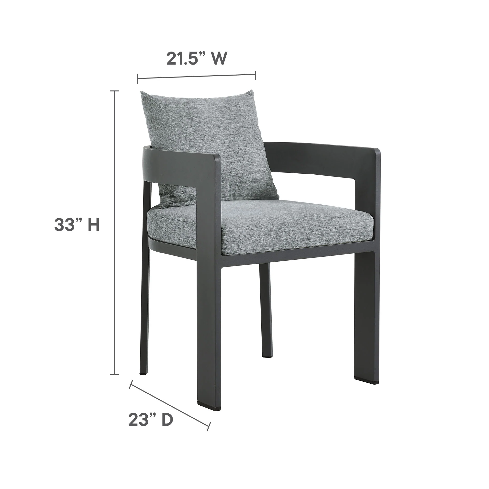 Tahoe Outdoor Patio Aluminum Dining Chair by Modway - Image 18