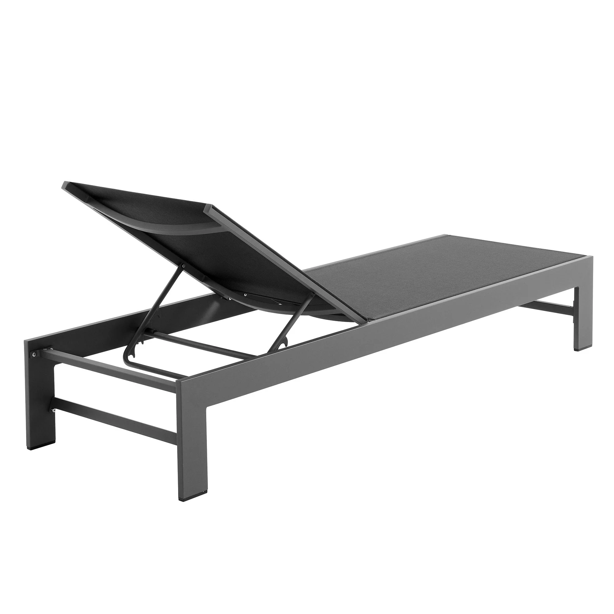 Tahoe Outdoor Patio Mesh and Aluminum Chaise Lounge by Modway - Image 4
