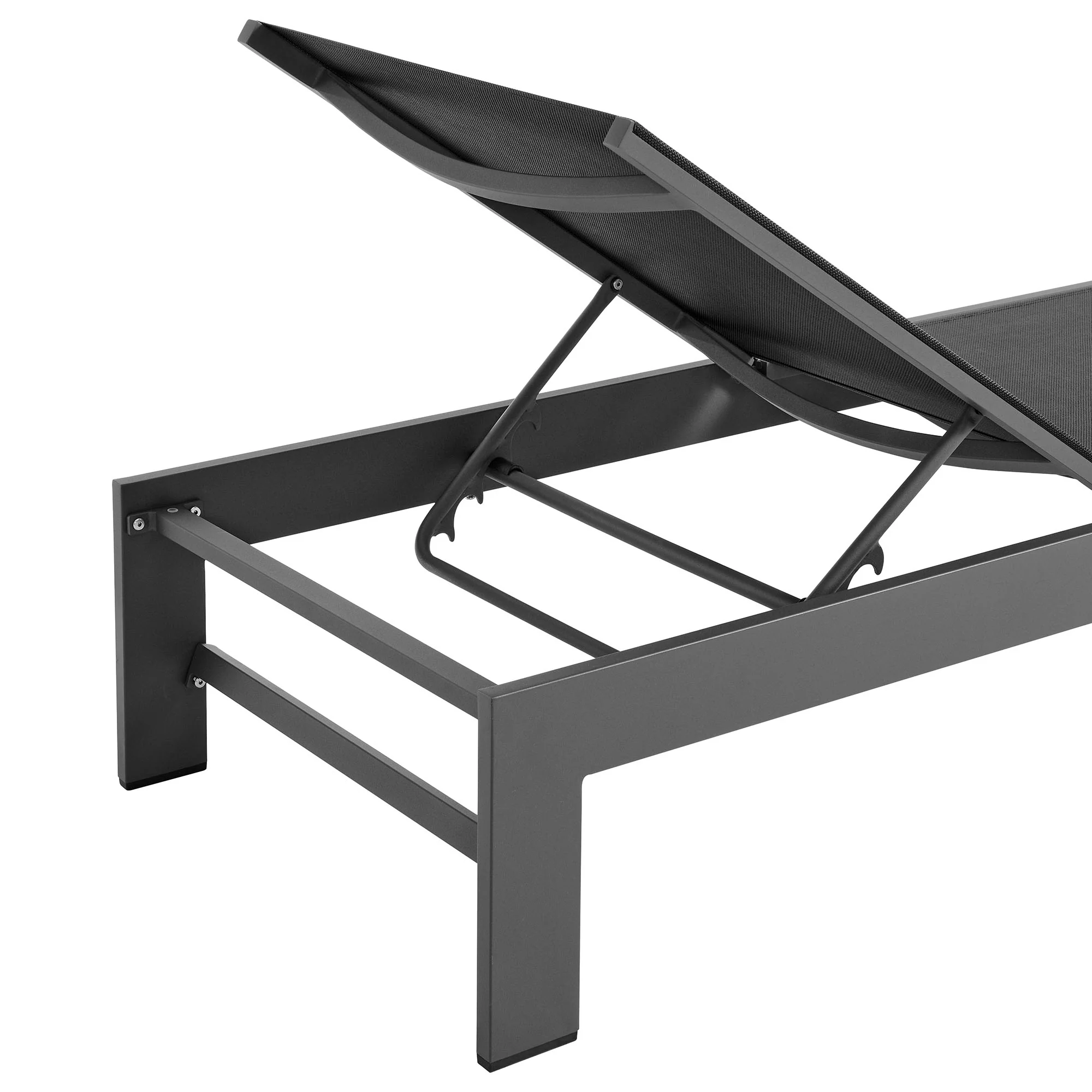 Tahoe Outdoor Patio Mesh and Aluminum Chaise Lounge by Modway - Image 7