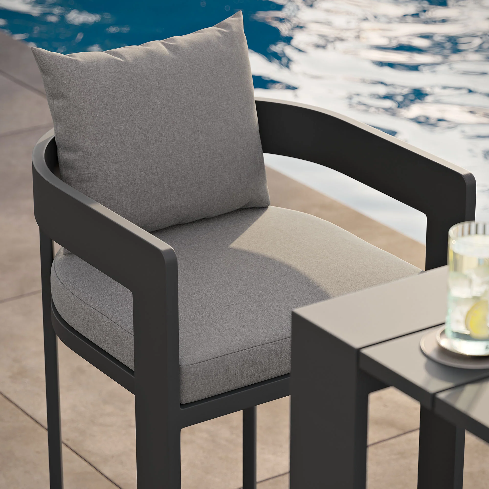 Tahoe Outdoor Patio Patio Aluminum Bar Chair by Modway - Image 15