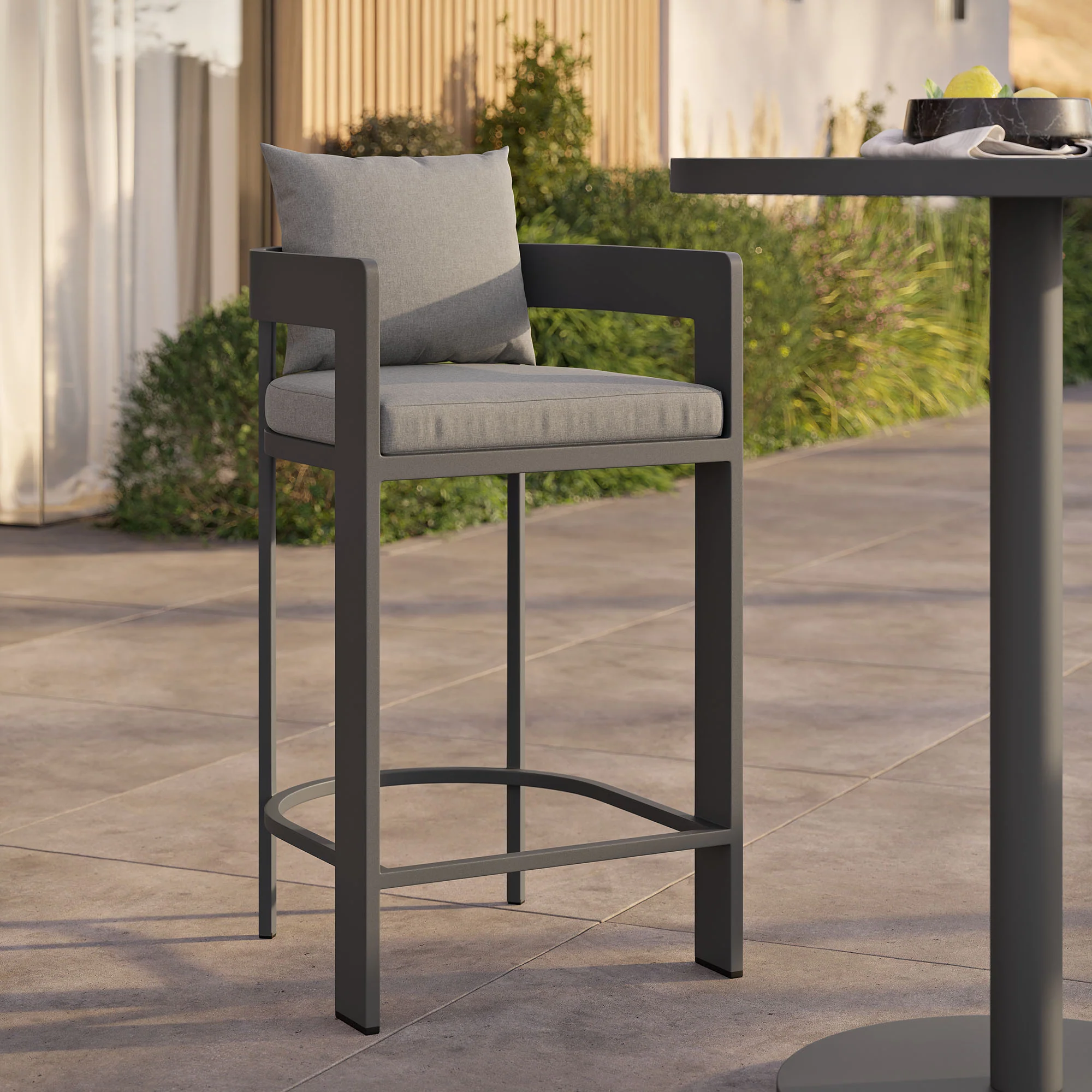Tahoe Outdoor Patio Patio Aluminum Bar Chair by Modway - Image 16