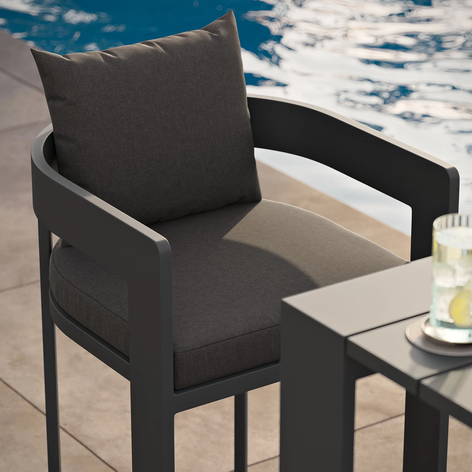 Tahoe Outdoor Patio Patio Aluminum Bar Chair by Modway - Image 6