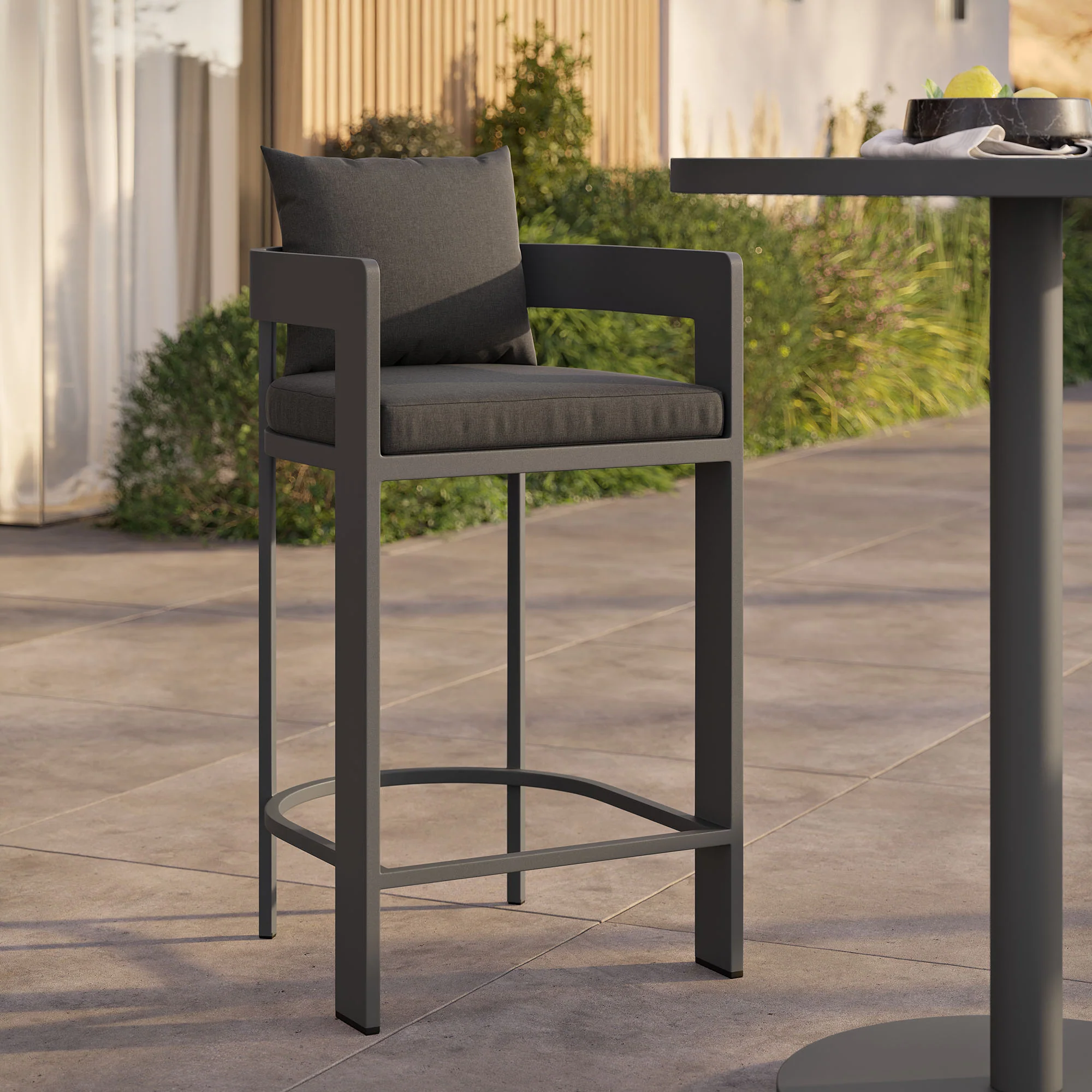 Tahoe Outdoor Patio Patio Aluminum Bar Chair by Modway - Image 7