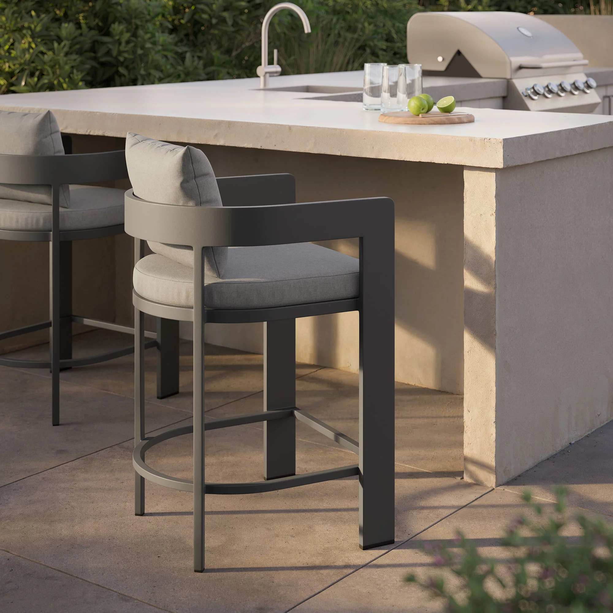 Tahoe Outdoor Patio Patio Aluminum Counter Stool by Modway - Image 16