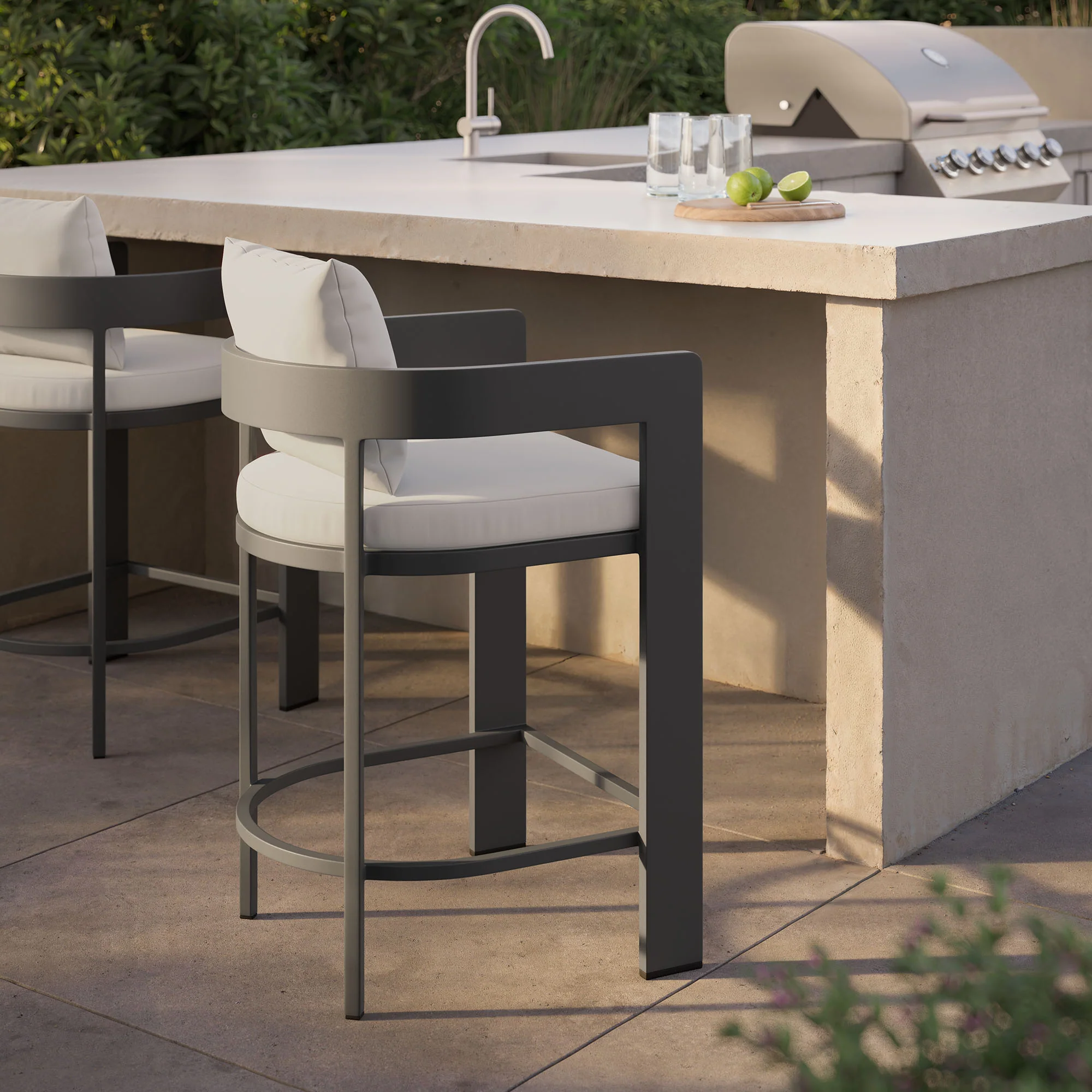 Tahoe Outdoor Patio Patio Aluminum Counter Stool by Modway - Image 25