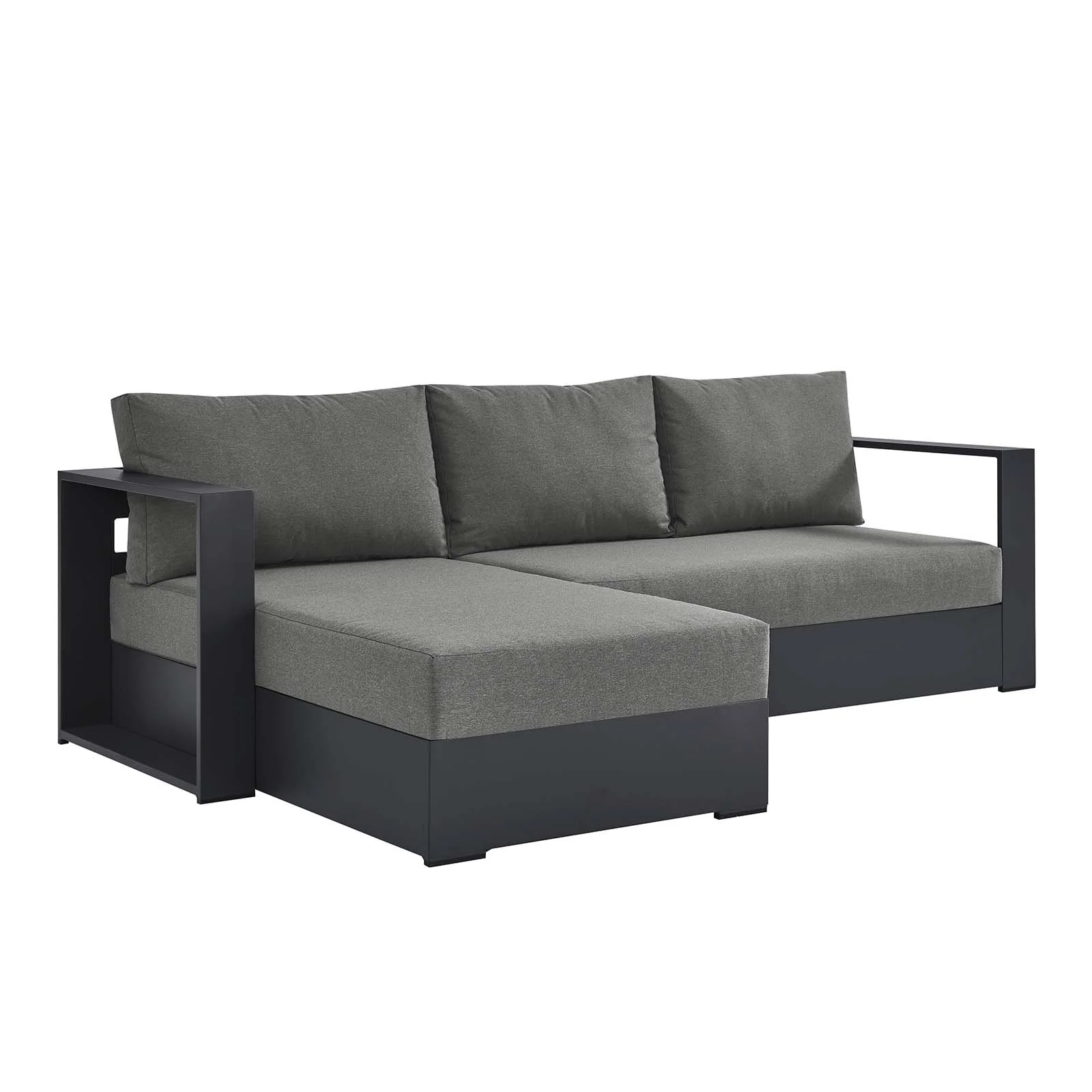 Tahoe Outdoor Patio Powder-Coated Aluminum 2-Piece Left-Facing Chaise Sectional Sofa Set By Modway - EEI-6670 - Image 2
