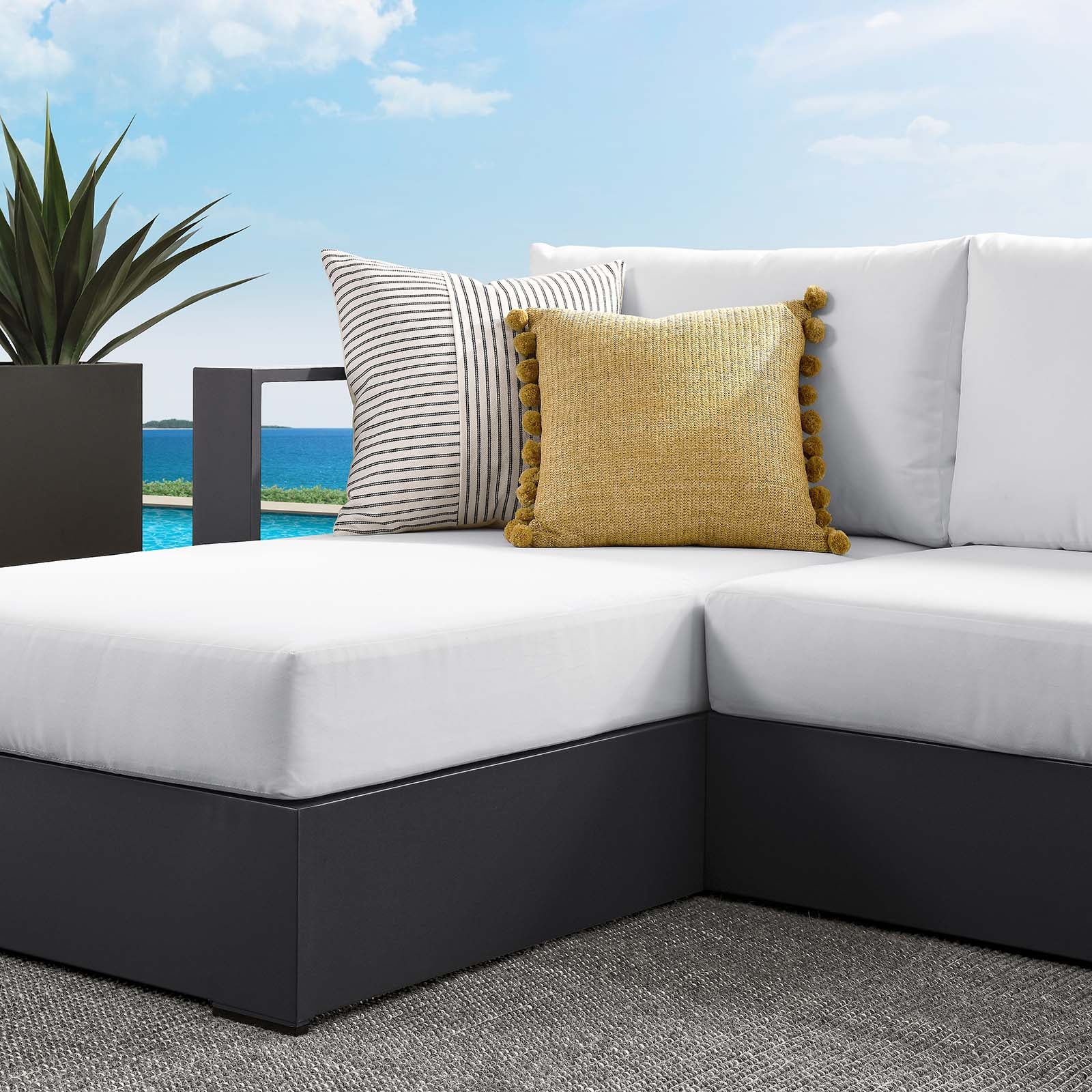Tahoe Outdoor Patio Powder-Coated Aluminum 2-Piece Left-Facing Chaise Sectional Sofa Set By Modway - EEI-6670 - Image 20