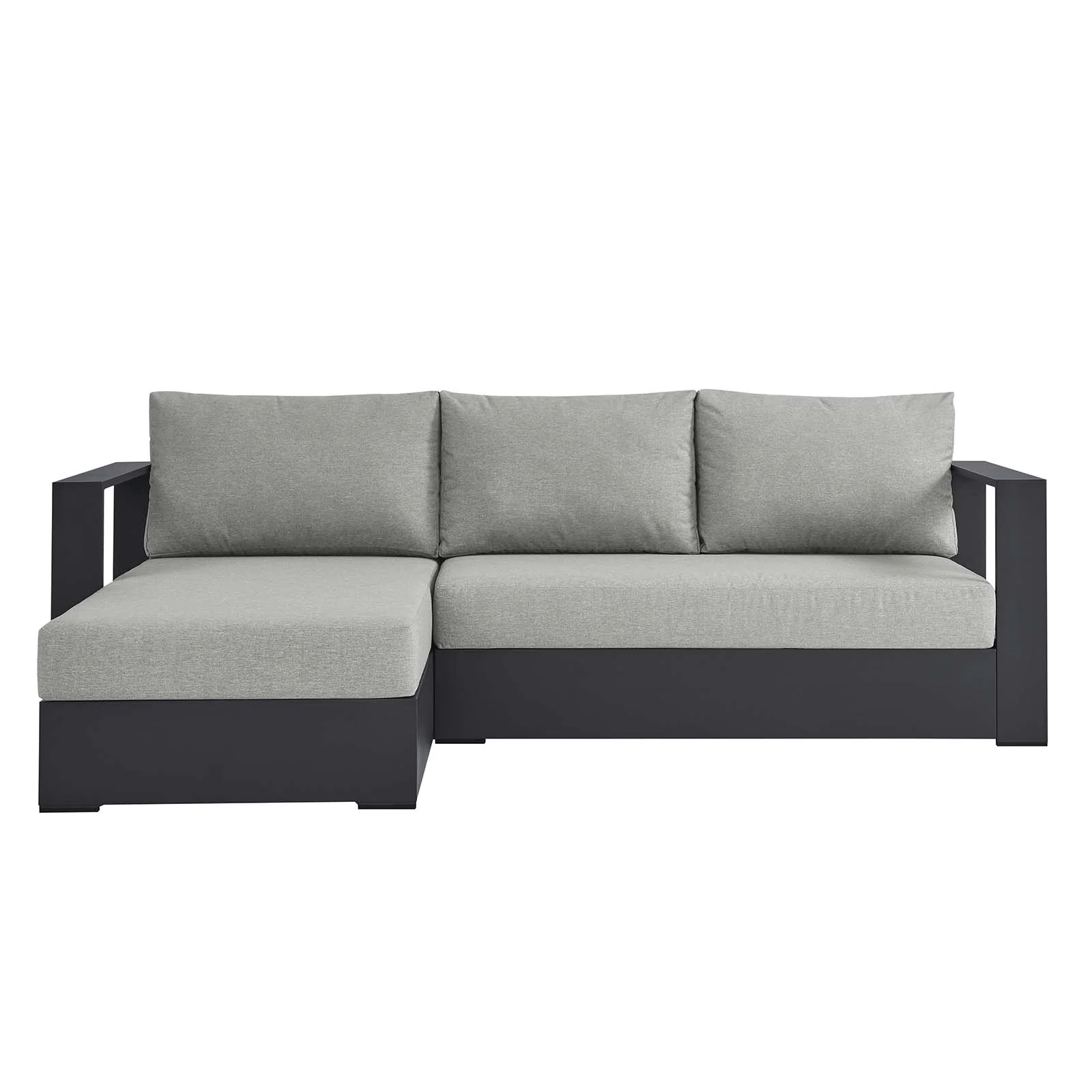 Tahoe Outdoor Patio Powder-Coated Aluminum 2-Piece Left-Facing Chaise Sectional Sofa Set By Modway - EEI-6670 - Image 9