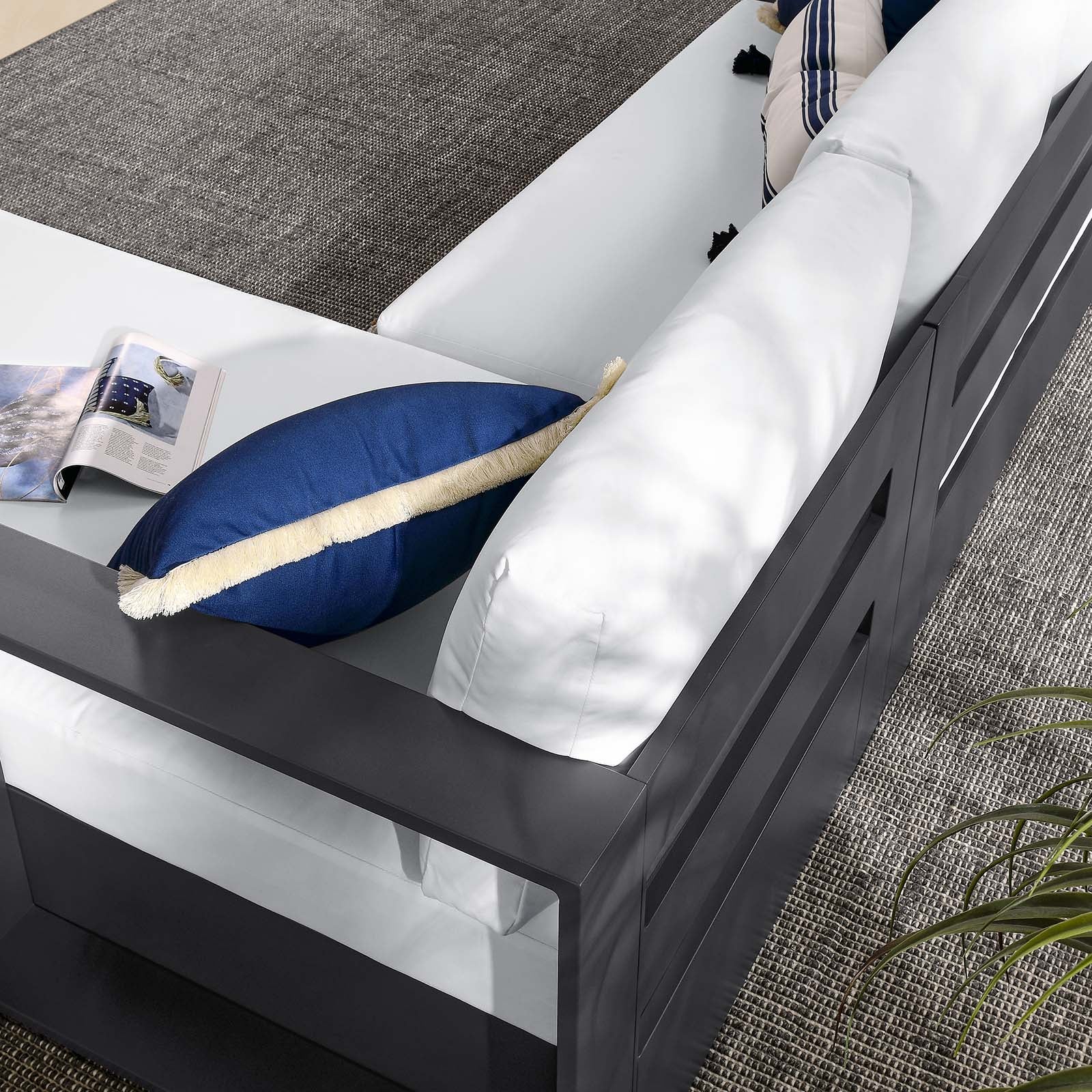Tahoe Outdoor Patio Powder-Coated Aluminum 2-Piece Right-Facing Chaise Sectional Sofa Set By Modway - EEI-6669 - Image 20