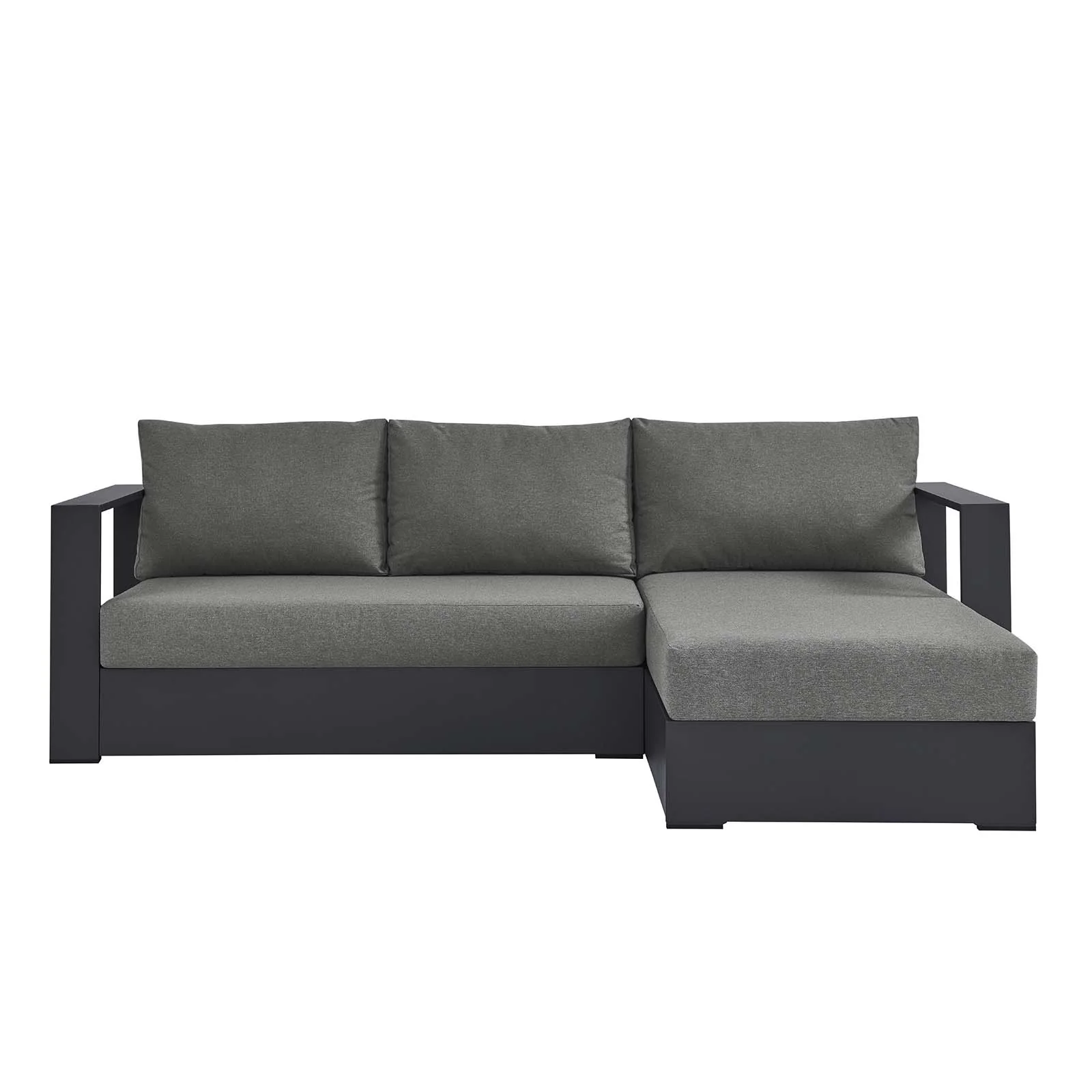 Tahoe Outdoor Patio Powder-Coated Aluminum 2-Piece Right-Facing Chaise Sectional Sofa Set By Modway - EEI-6669 - Image 3