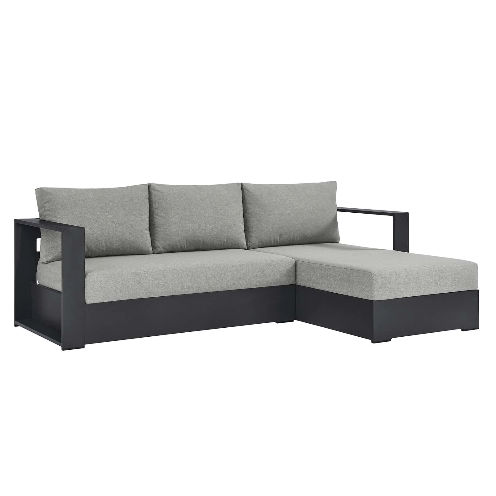 Tahoe Outdoor Patio Powder-Coated Aluminum 2-Piece Right-Facing Chaise Sectional Sofa Set By Modway - EEI-6669 - Image 8