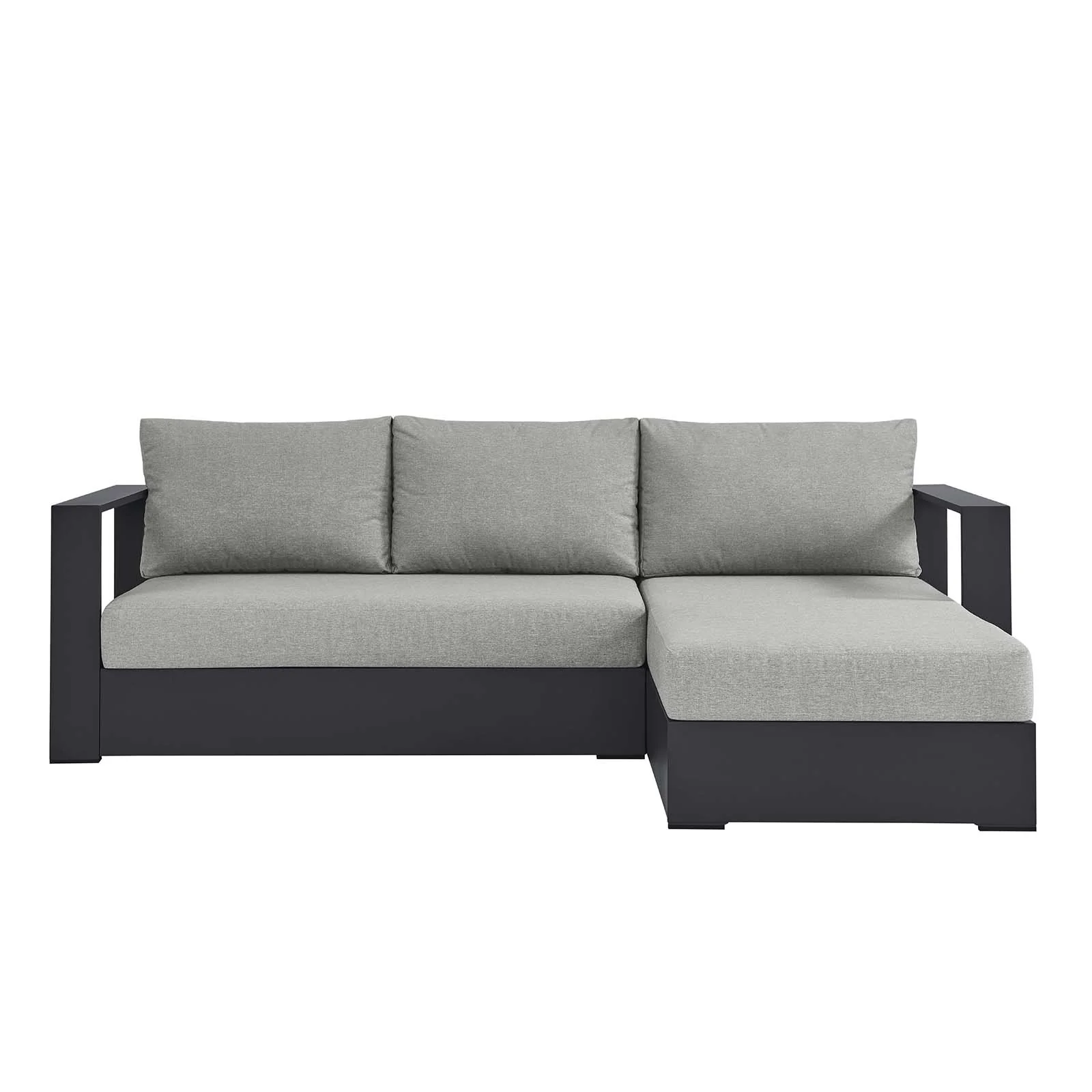 Tahoe Outdoor Patio Powder-Coated Aluminum 2-Piece Right-Facing Chaise Sectional Sofa Set By Modway - EEI-6669 - Image 9