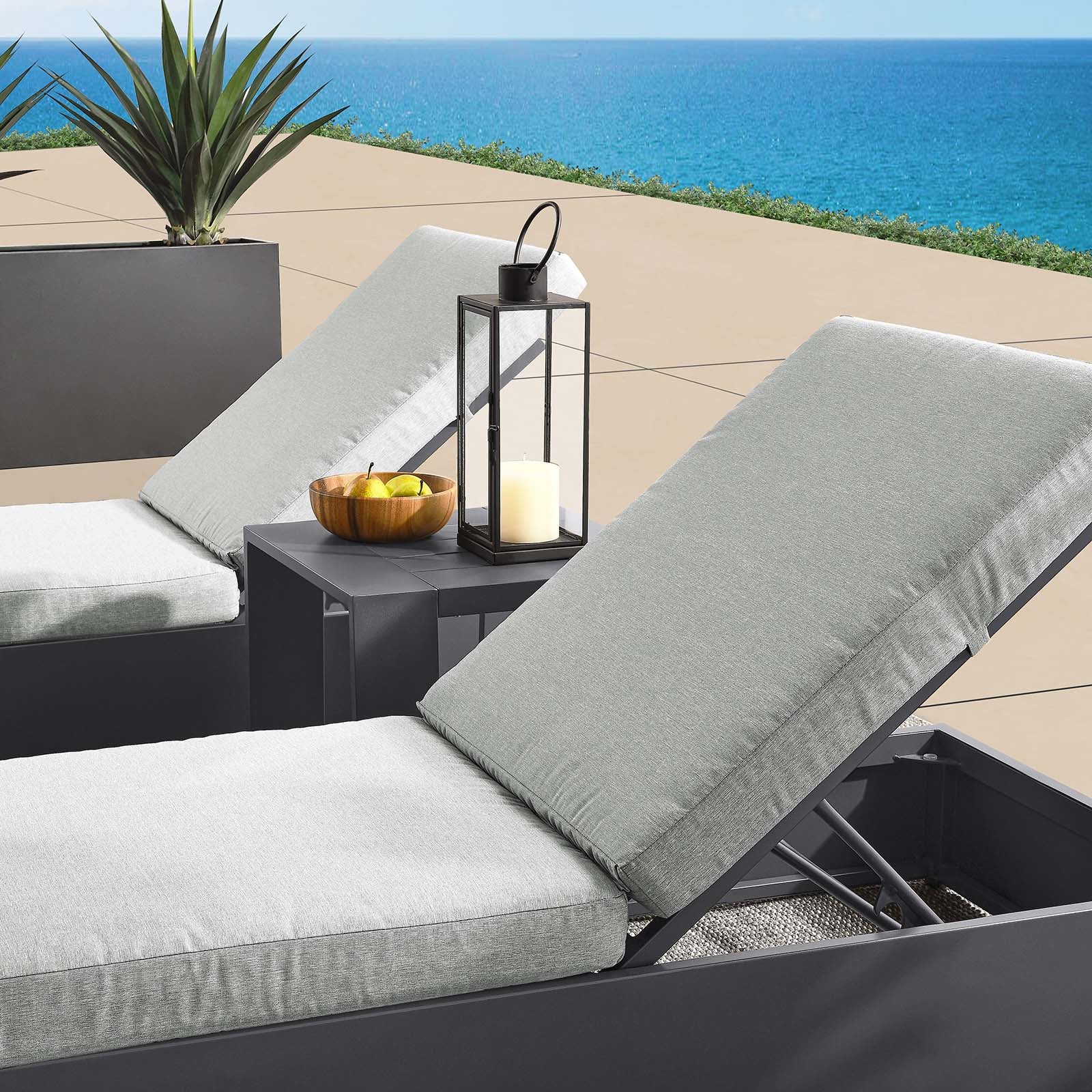 Tahoe Outdoor Patio Powder-Coated Aluminum 3-Piece Chaise Lounge Set By Modway - EEI-6673 - Image 11