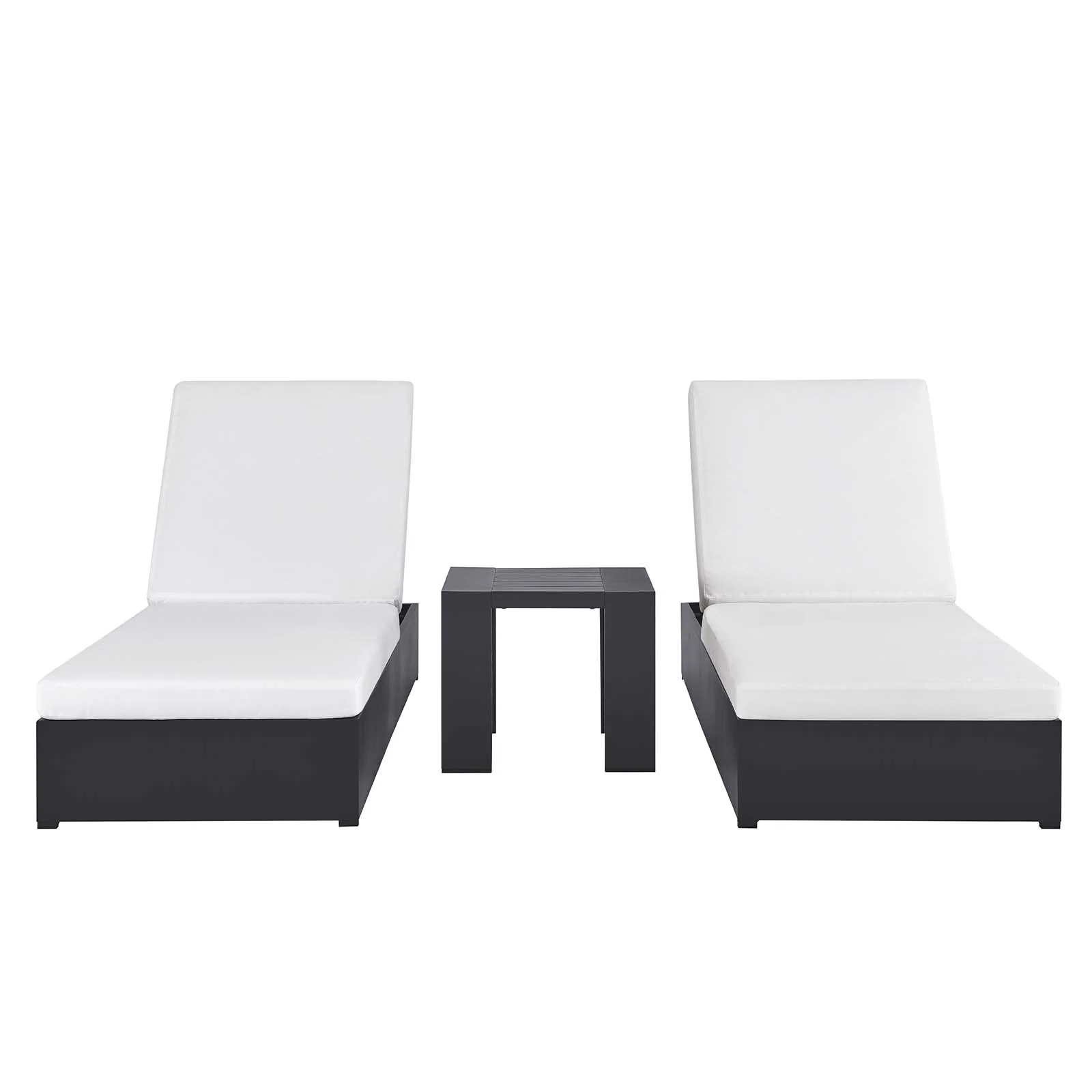 Tahoe Outdoor Patio Powder-Coated Aluminum 3-Piece Chaise Lounge Set By Modway - EEI-6673 - Image 13